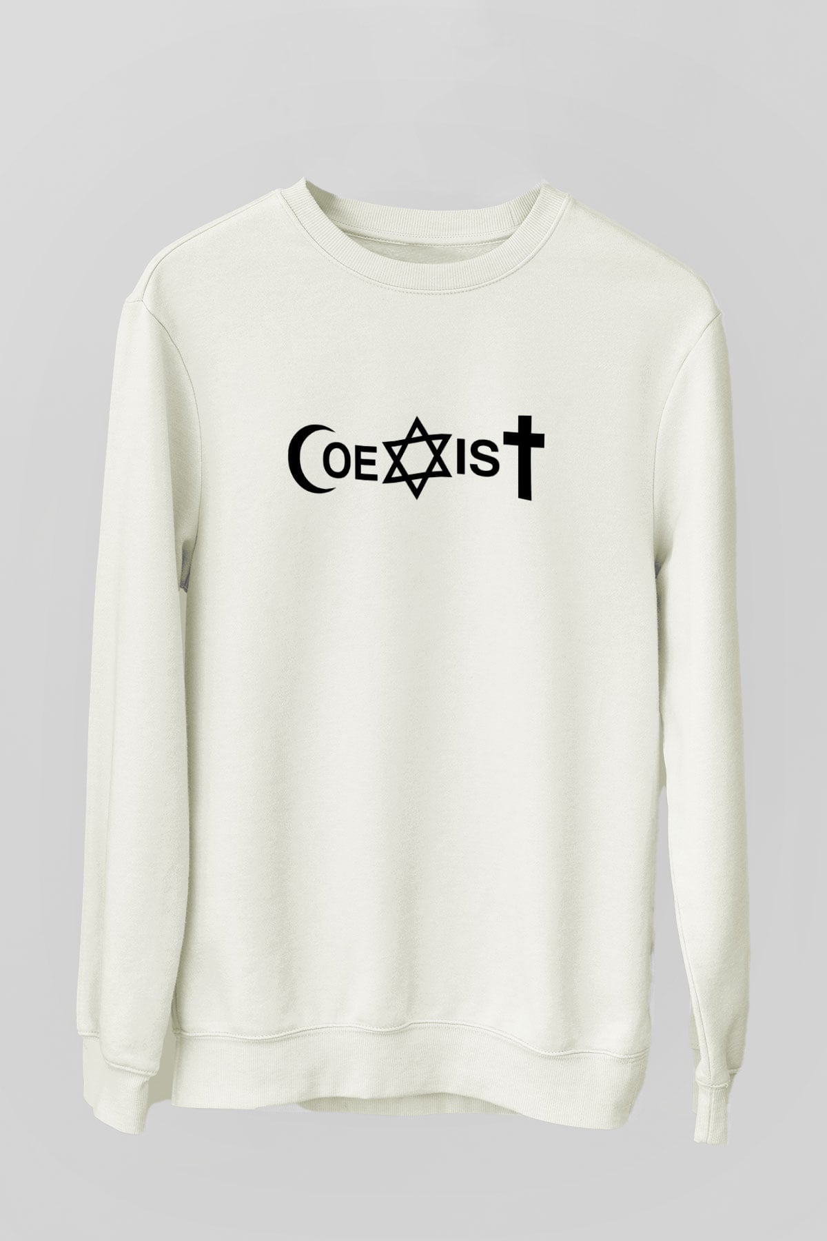 U2 Beyaz Unisex Sweatshirt