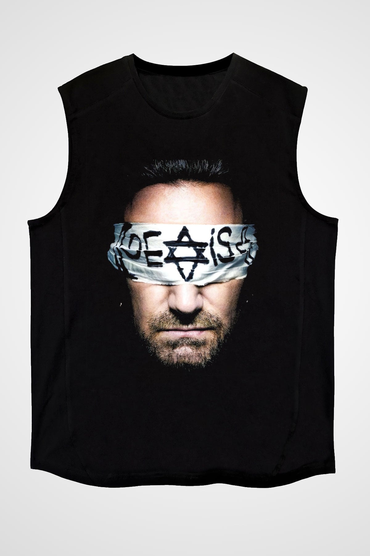 U2 Siyah Unisex Kolsuz Tişört