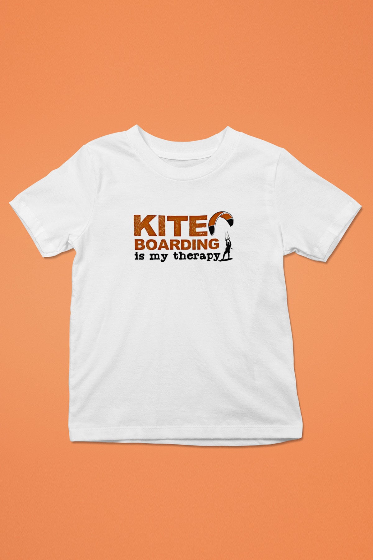 Uçurtma Kayağı Baskılı Unisex Beyaz Çocuk Tişört - Tshirt