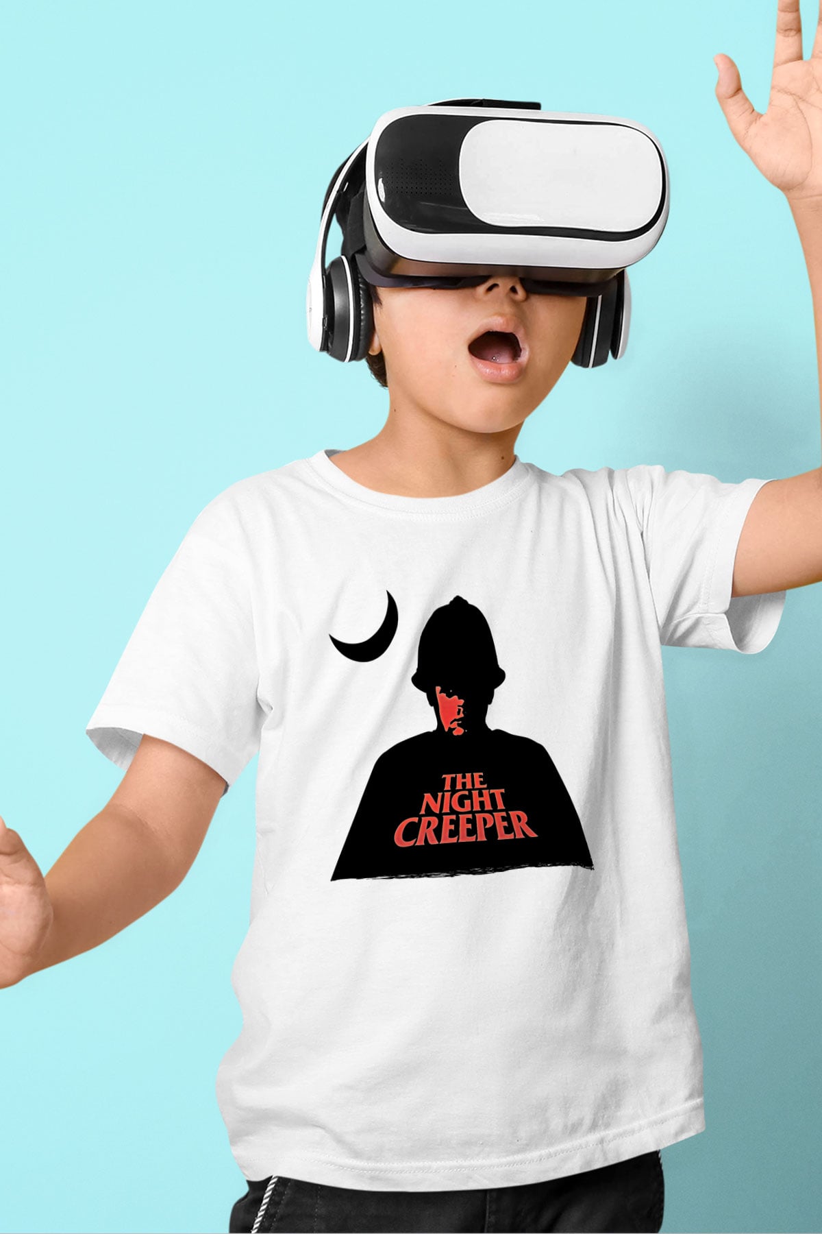 Uncle Acid Baskılı Beyaz Unisex Beyaz Çocuk Tişört - Tshirt