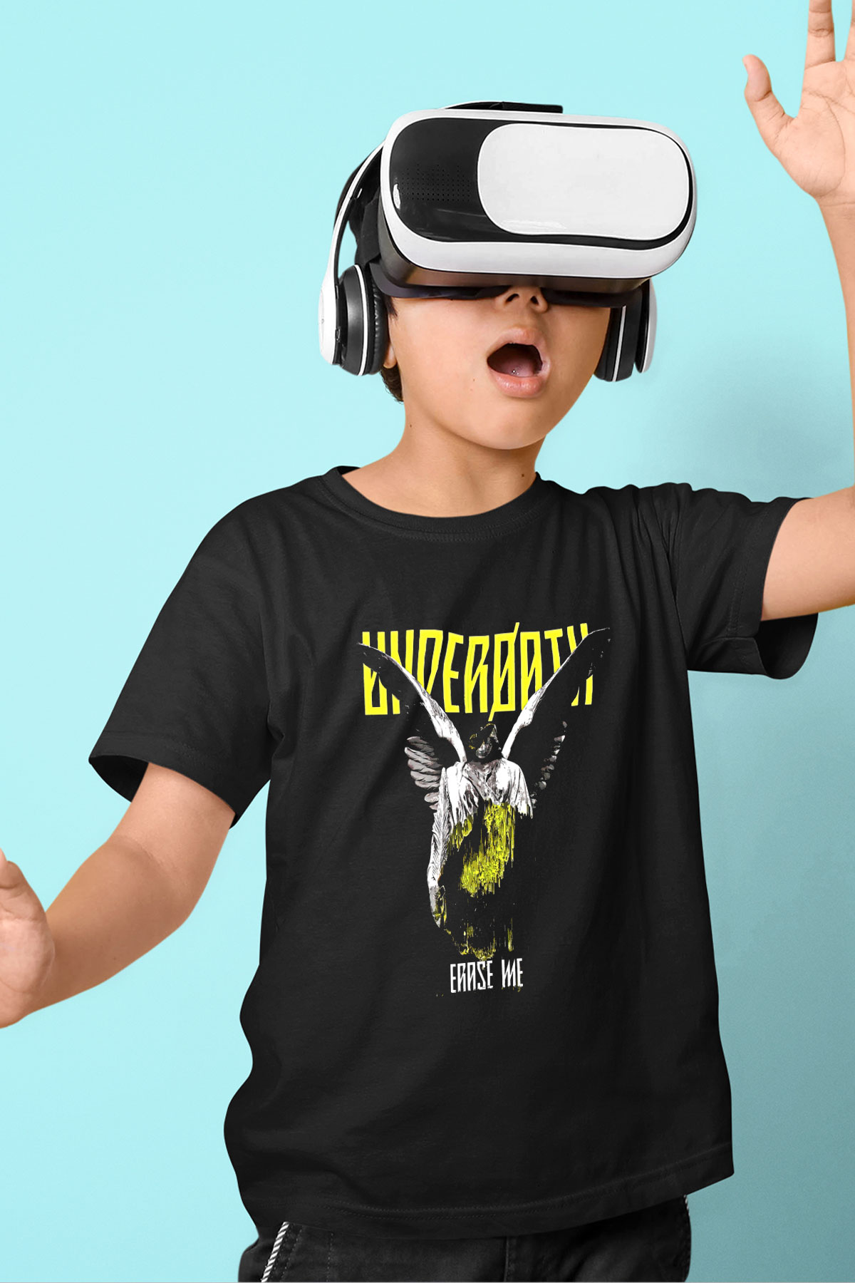 Underoath Baskılı Unisex Siyah Çocuk Tişört - Tshirt