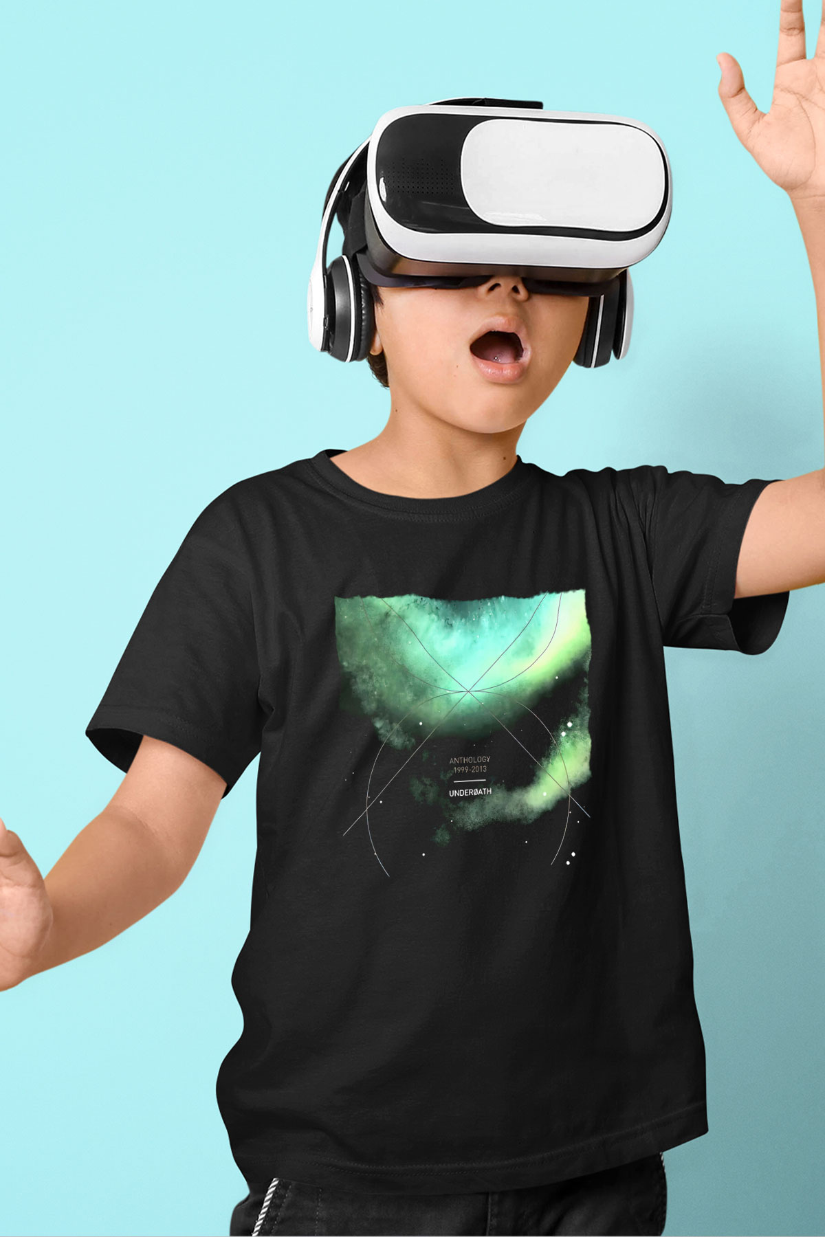 Underoath Baskılı Unisex Siyah Çocuk Tişört - Tshirt