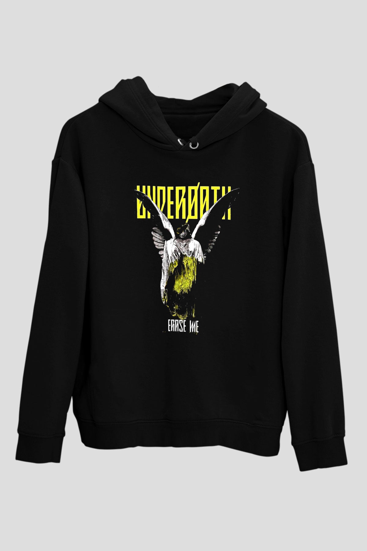 Underoath Baskılı Unisex Siyah Kapüşonlu Sweatshirt