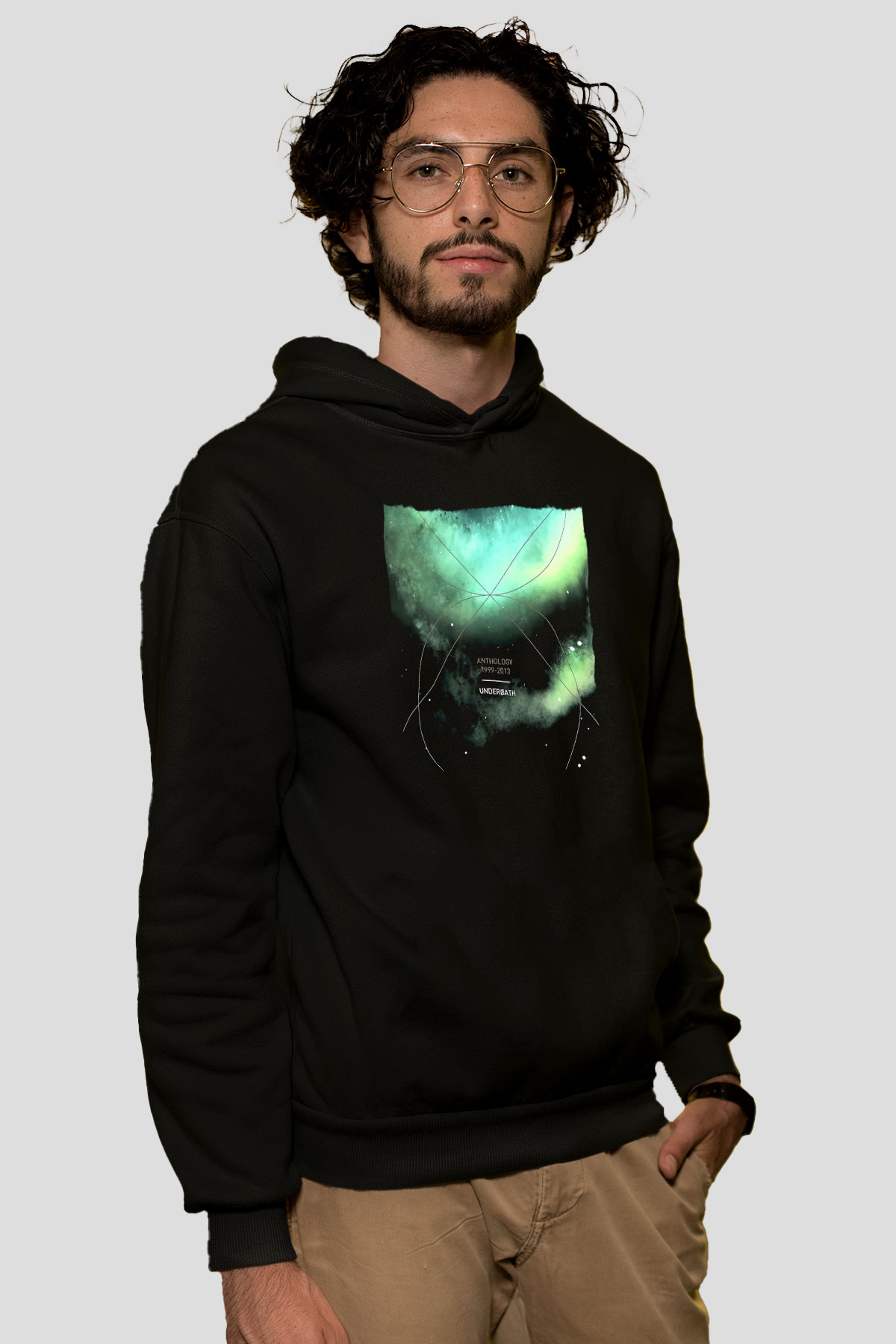 Underoath Baskılı Unisex Siyah Kapüşonlu Sweatshirt