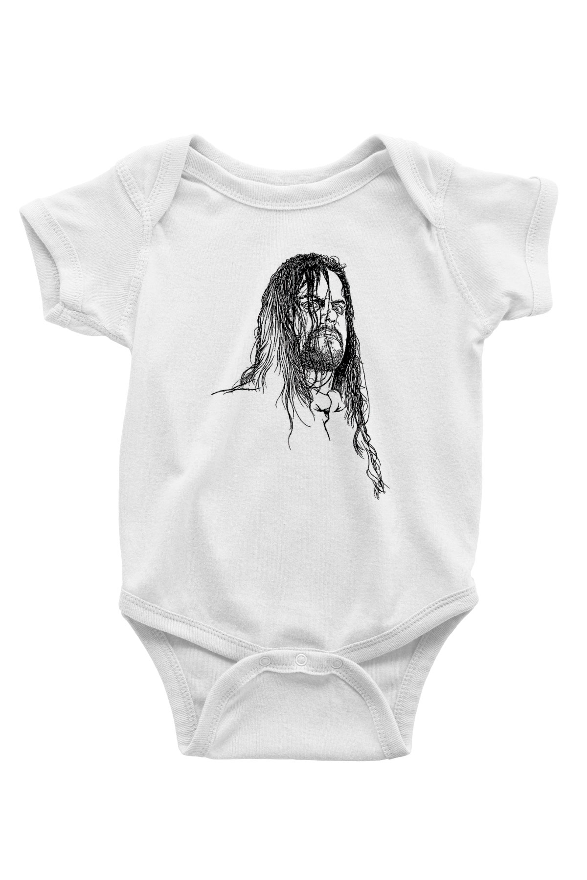 Undertaker Baskılı Beyaz Unisex Bebek Body - Zıbın