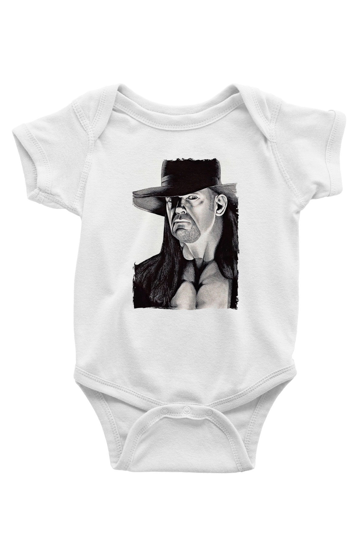Undertaker Baskılı Beyaz Unisex Bebek Body - Zıbın