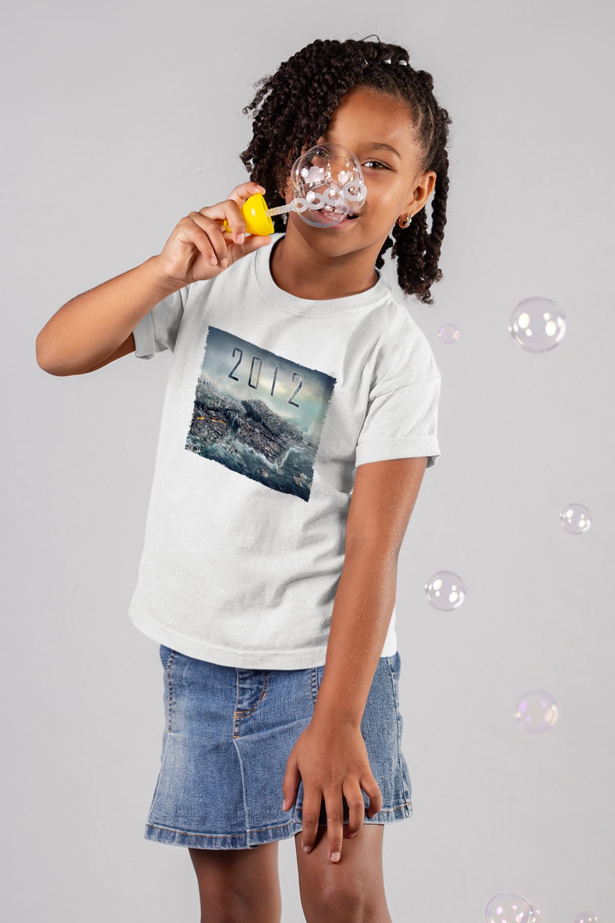 Unisex 2012 Baskılı Beyaz Çocuk Tshirt