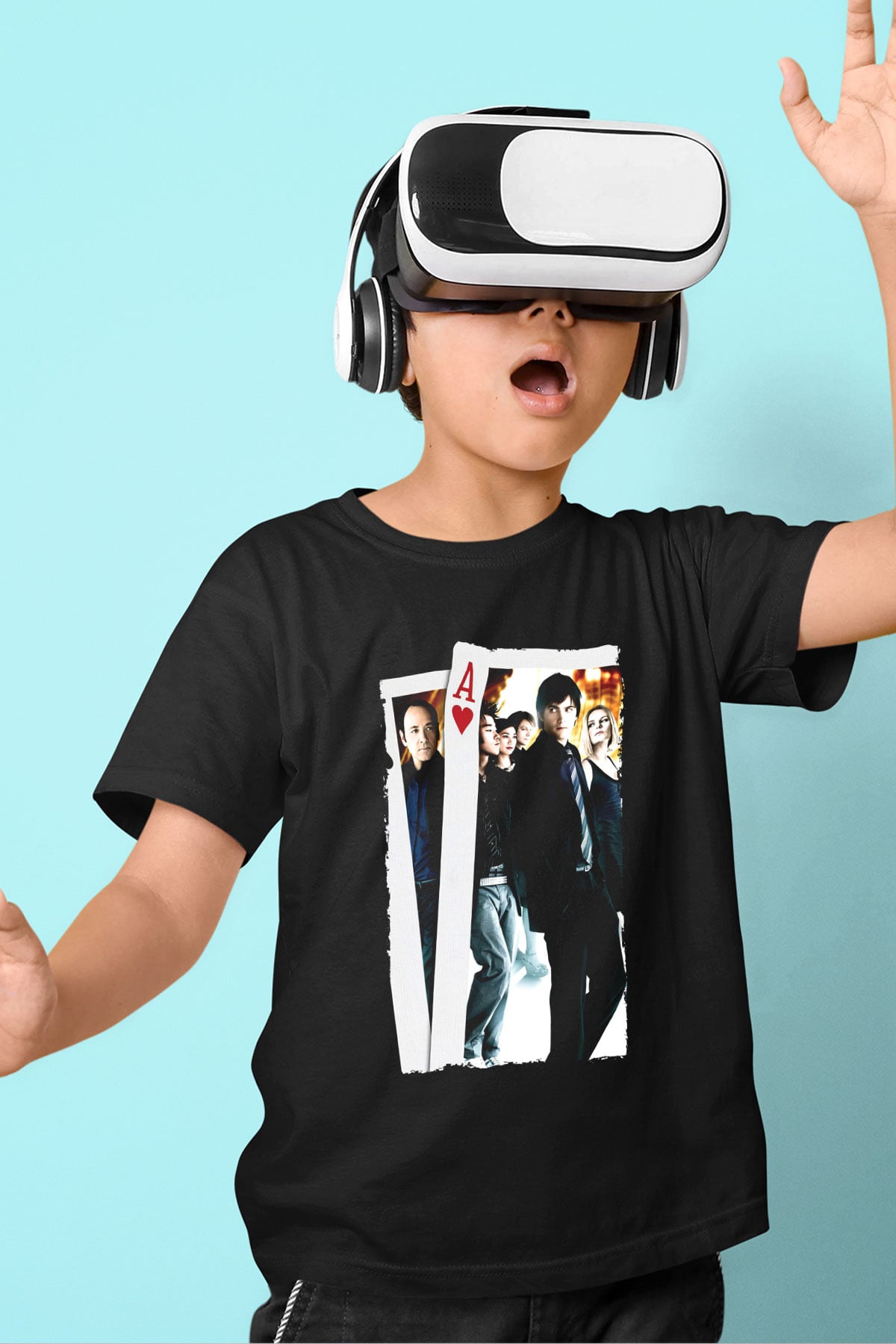 Unisex 21 Baskılı Siyah Çocuk Tişört