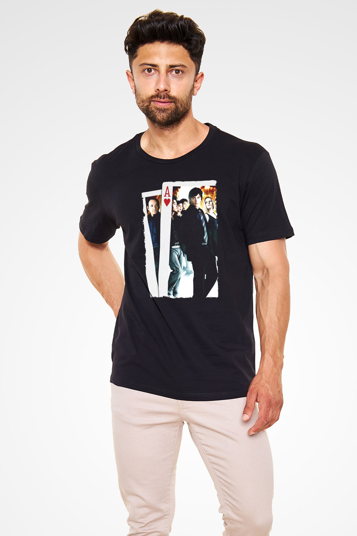 Unisex 21 Baskılı Siyah Tişört