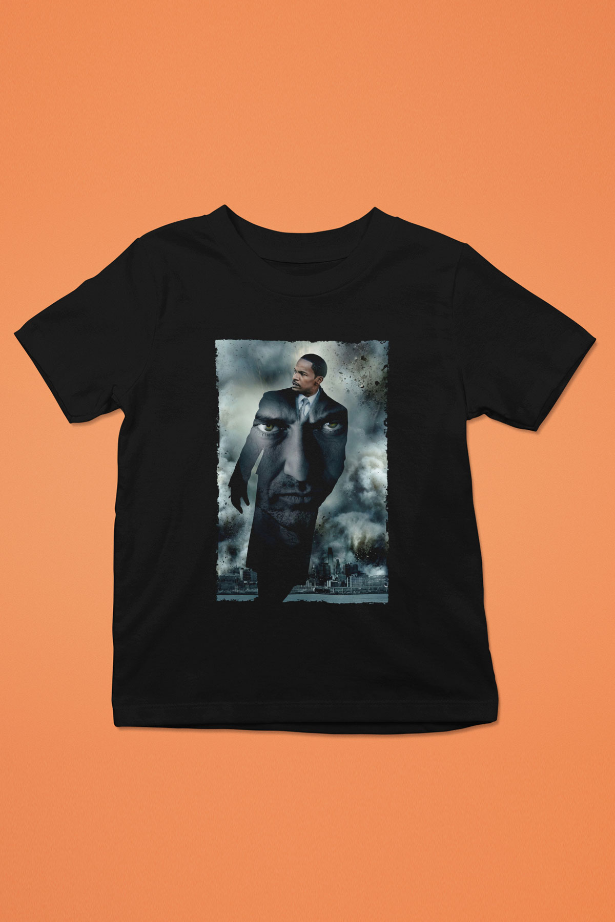 Unisex Adalet Peşinde (Law Abiding Citizen) Baskılı Siyah Çocuk Tişört