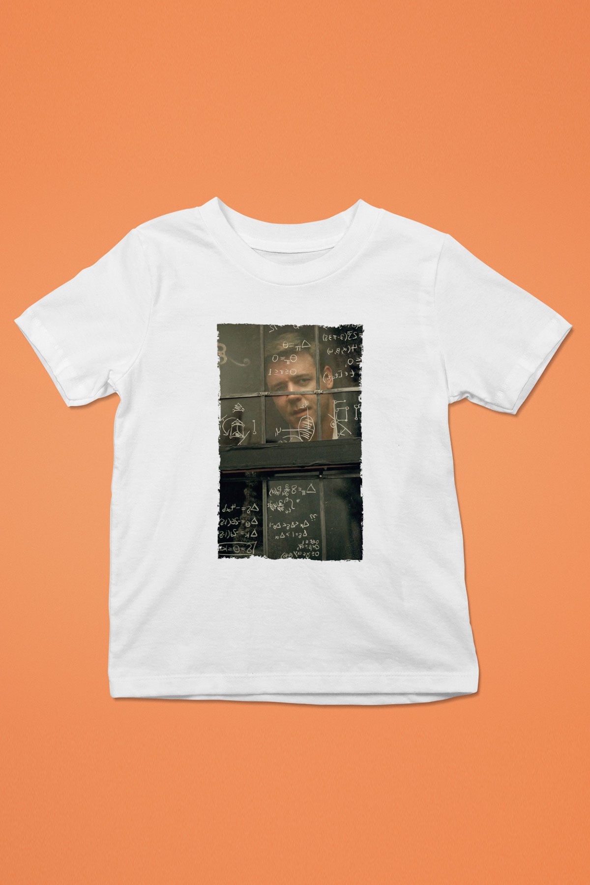 Unisex Akıl Oyunları - A Beautiful Mind Baskılı Beyaz Çocuk Tshirt