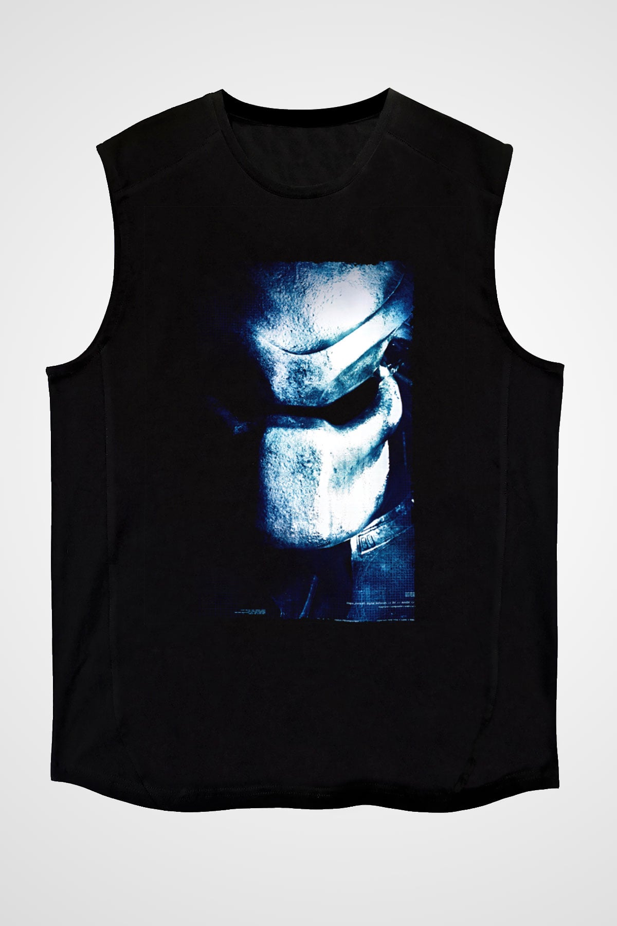 Unisex Av (Predator) Baskılı Siyah Kolsuz Tshirt