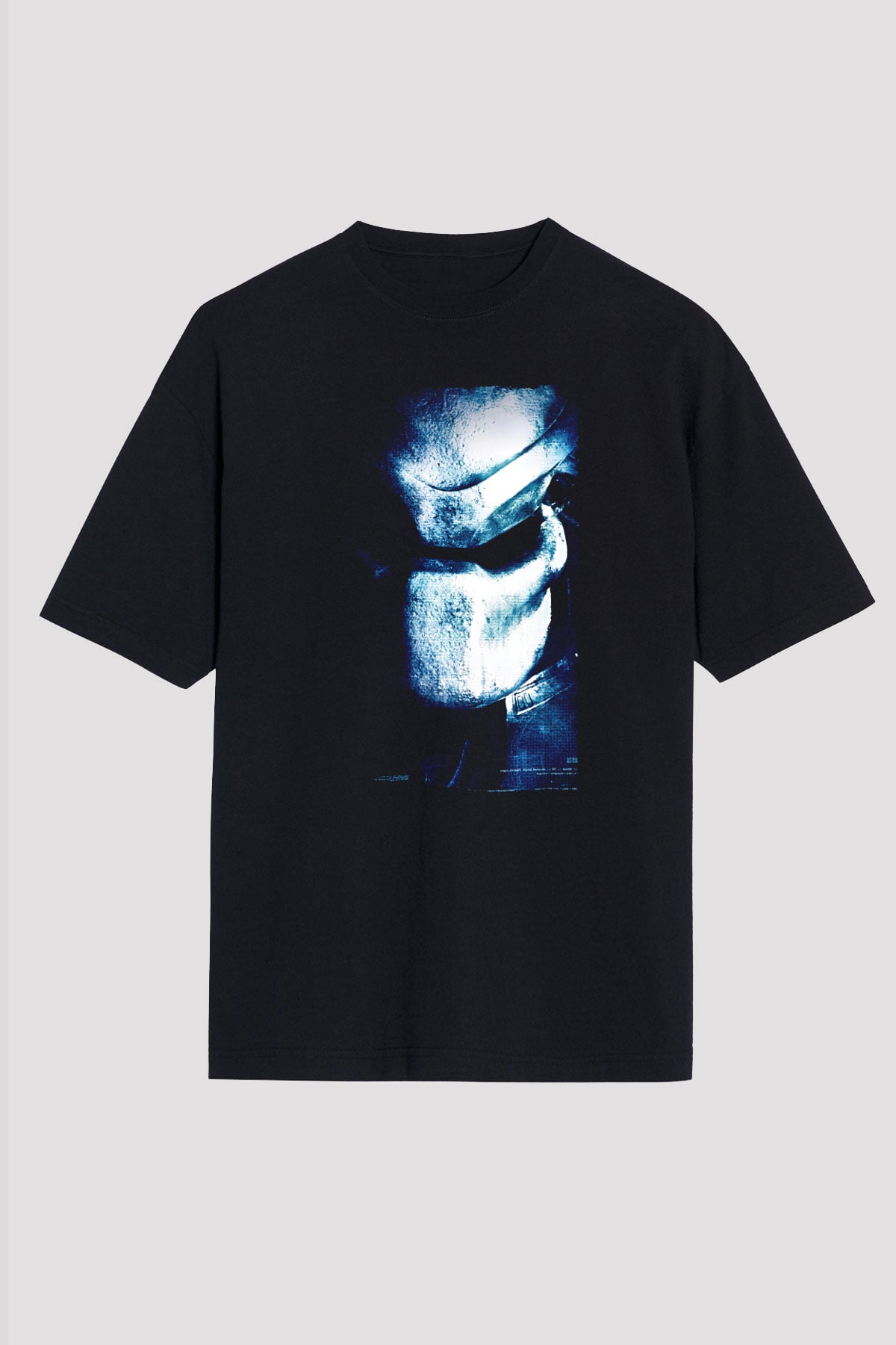 Unisex Av (Predator) Baskılı Siyah Oversize Tshirt