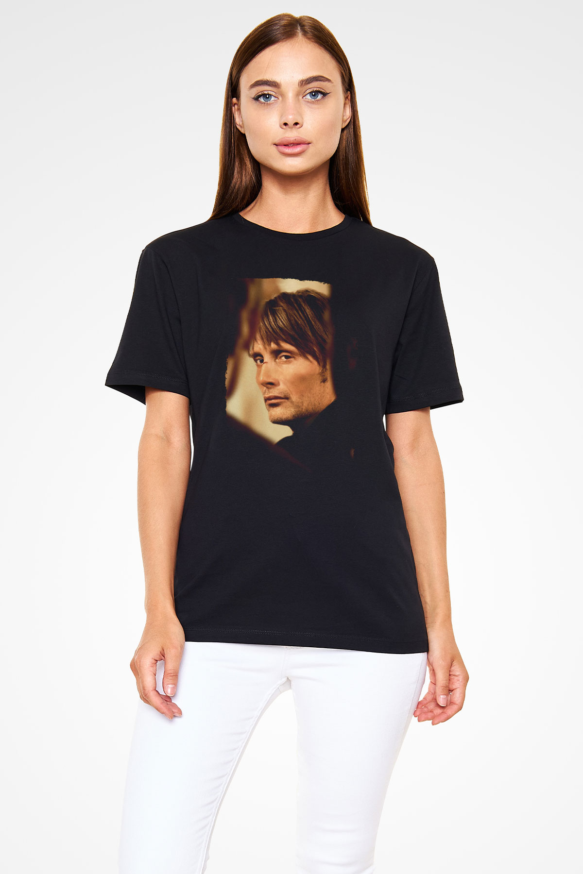 Unisex Av (The Hunt) Baskılı Siyah Tshirt