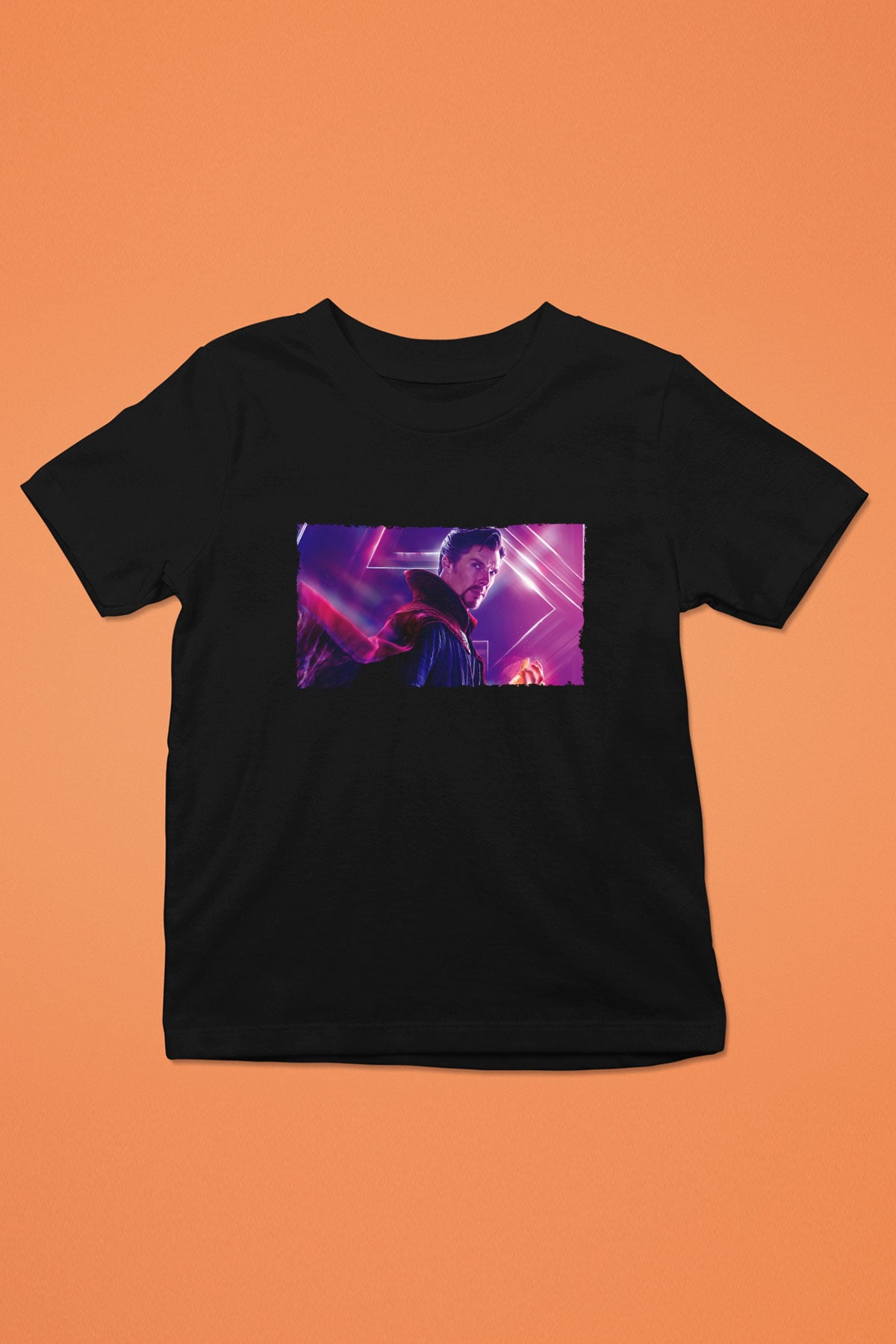 Unisex Avengers Sonsuzluk Savaşı Baskılı Siyah Çocuk Tshirt