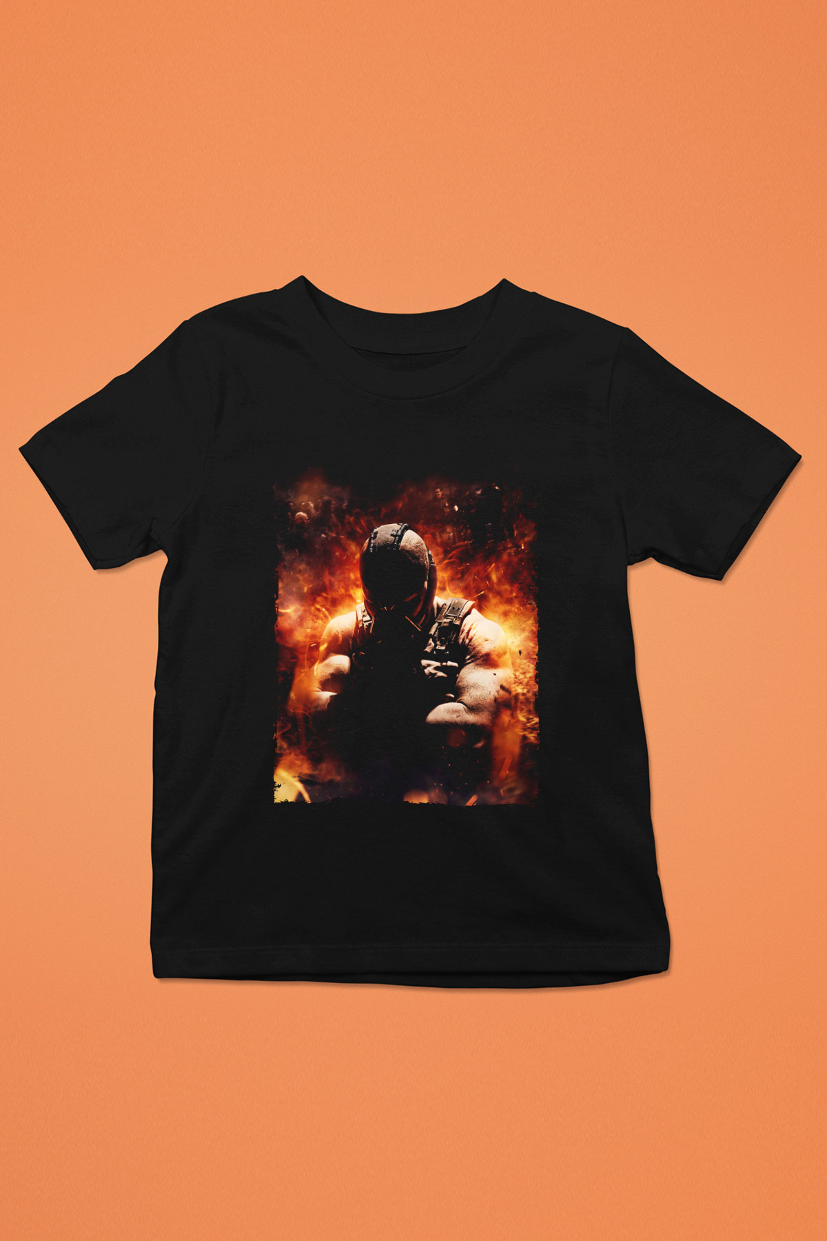 Unisex Bane Baskılı Siyah Çocuk T-Shirt