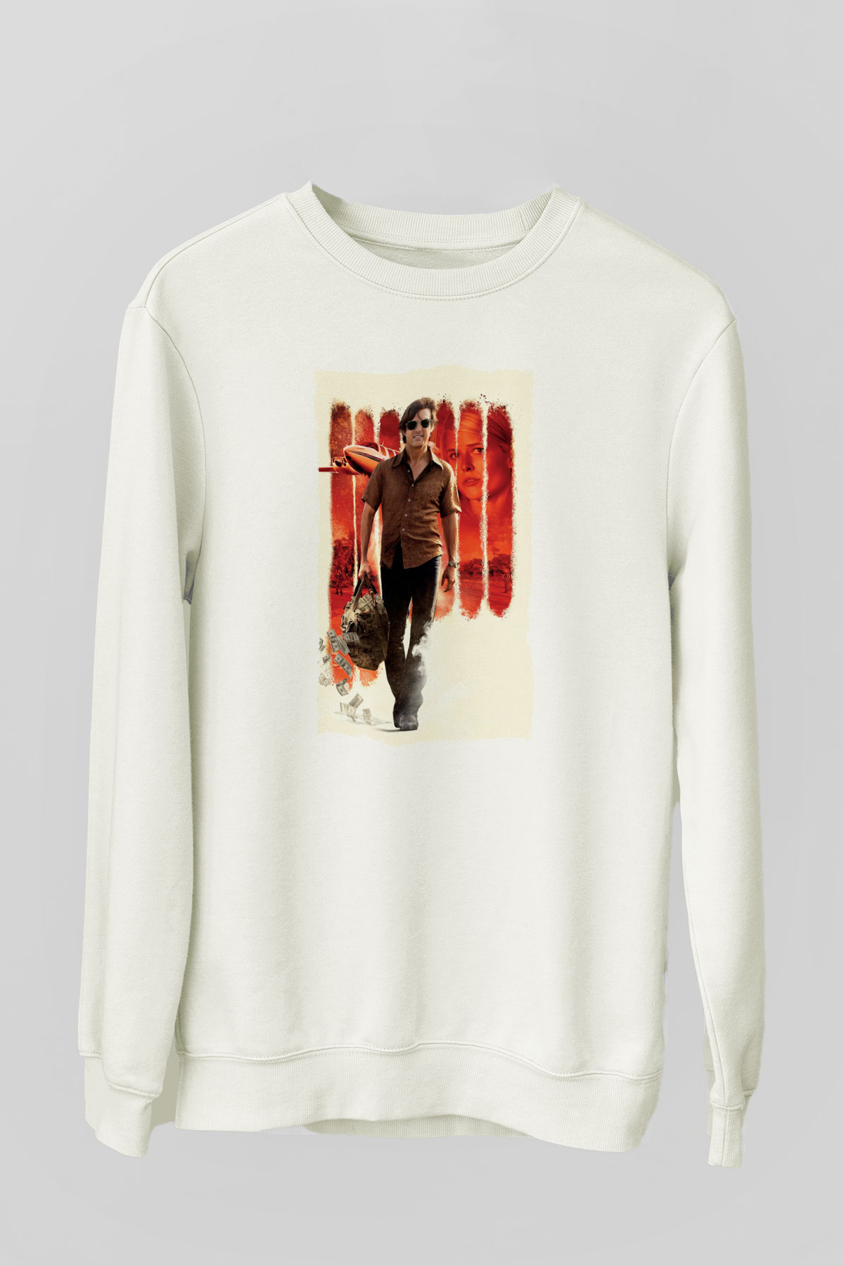 Unisex Barry Seal - Kaçakçı - American Made Baskılı Beyaz Sweatshirt