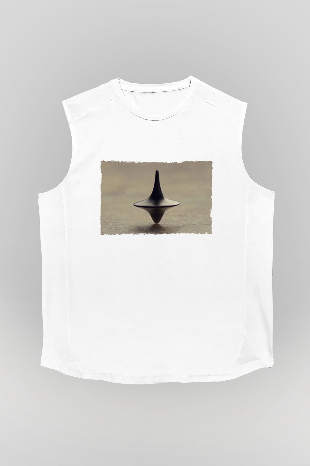 Unisex Başlangıç (Inception) Baskılı Beyaz Kolsuz Tshirt