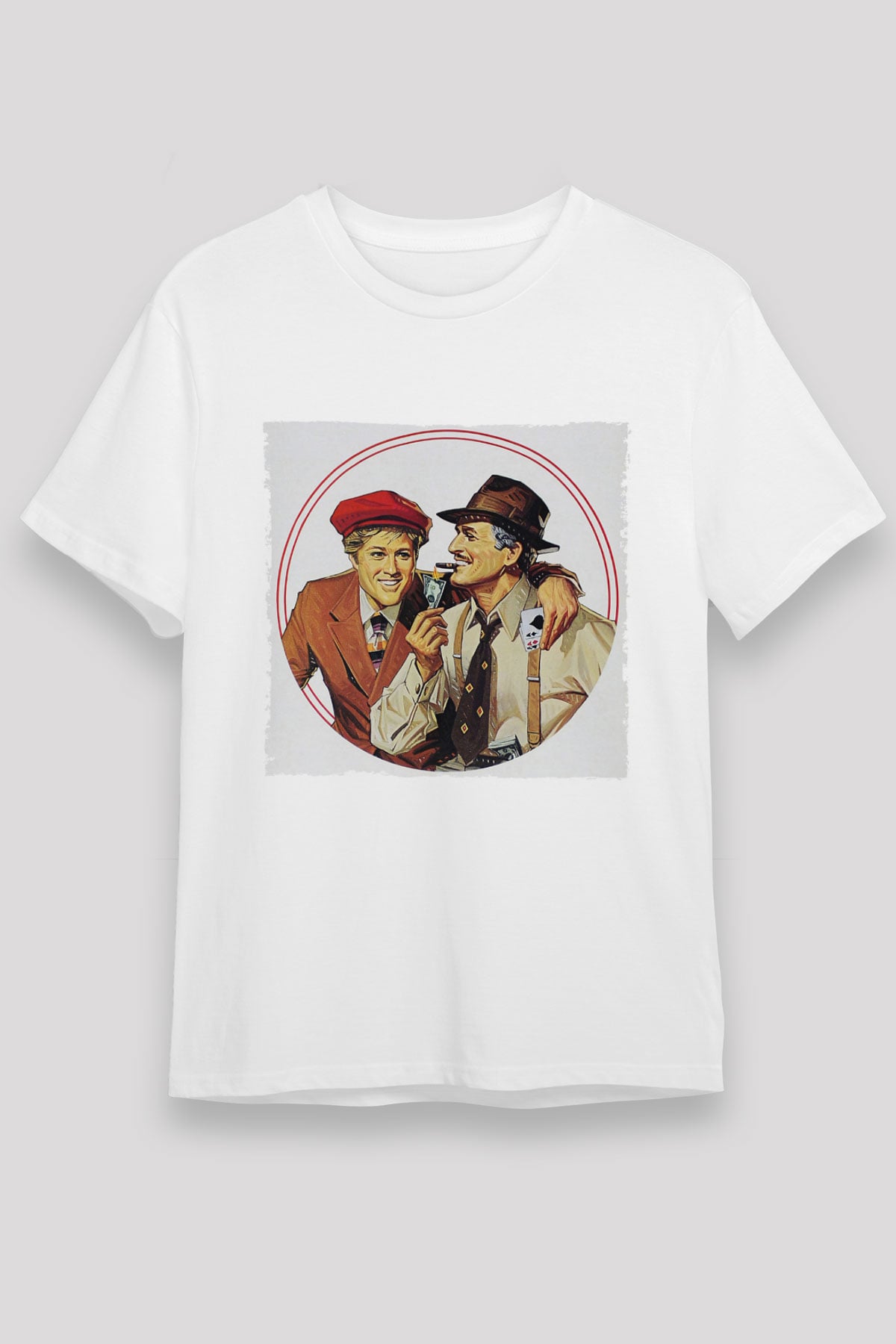 Unisex Belalılar (The Sting) Baskılı Beyaz Tişört
