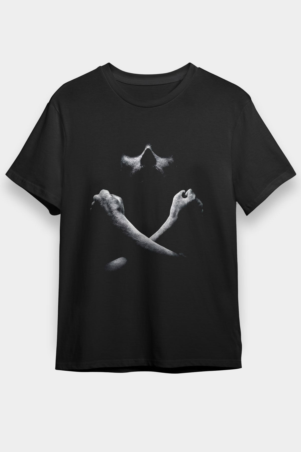 Unisex Black Sails Baskılı Siyah T-shirt