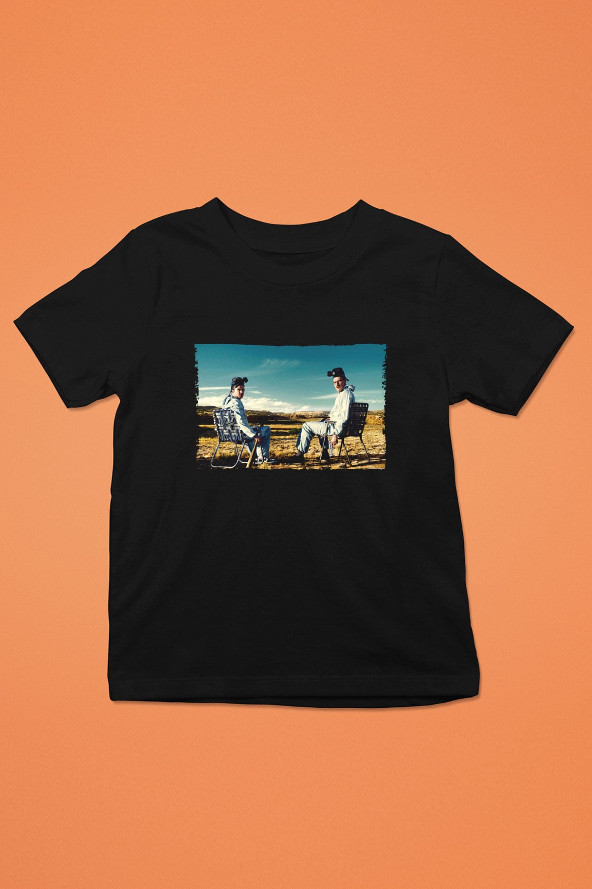 Unisex Breaking Bad Baskılı Siyah Çocuk Tişört