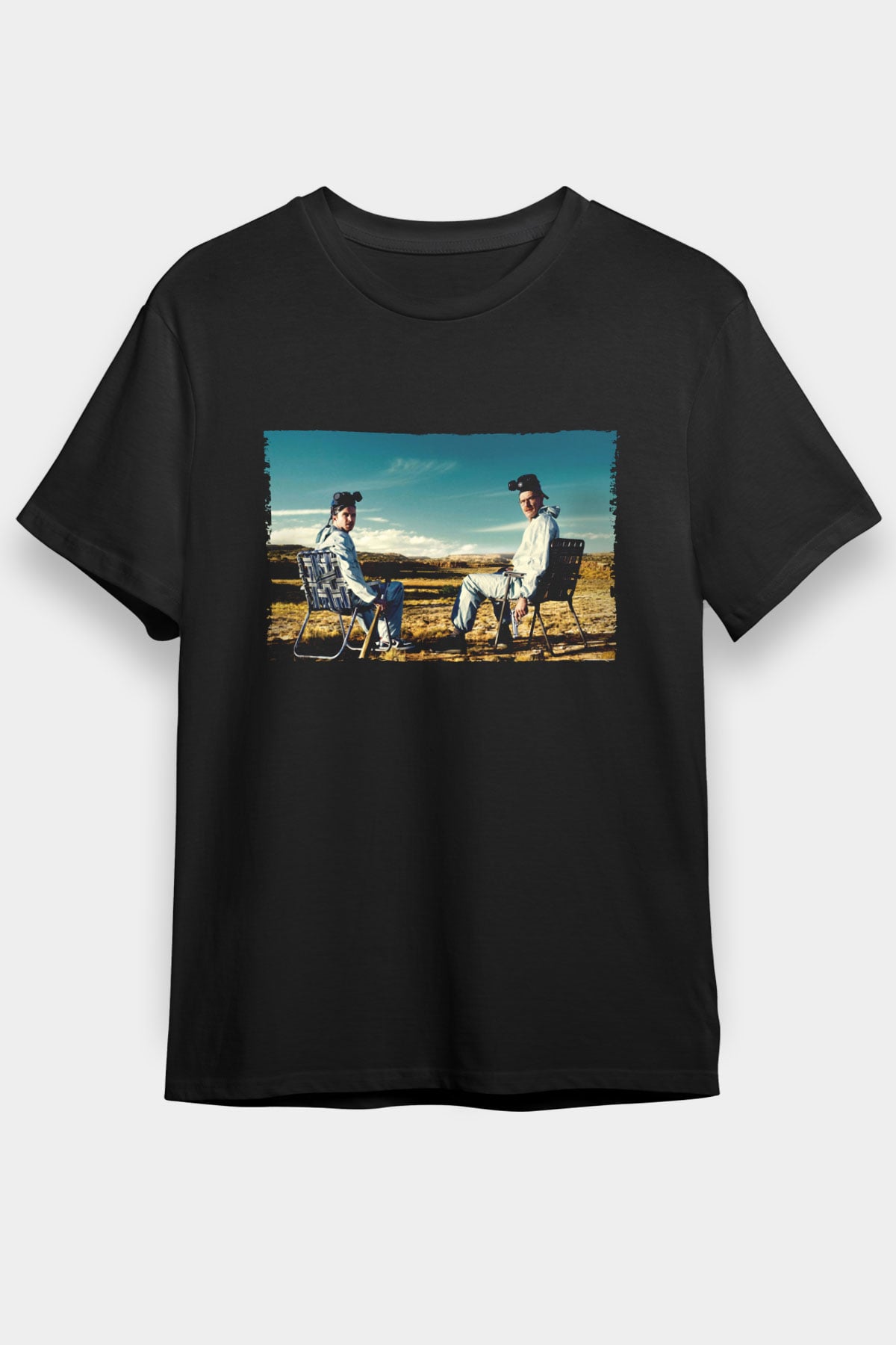 Unisex Breaking Bad Baskılı Siyah Tişört