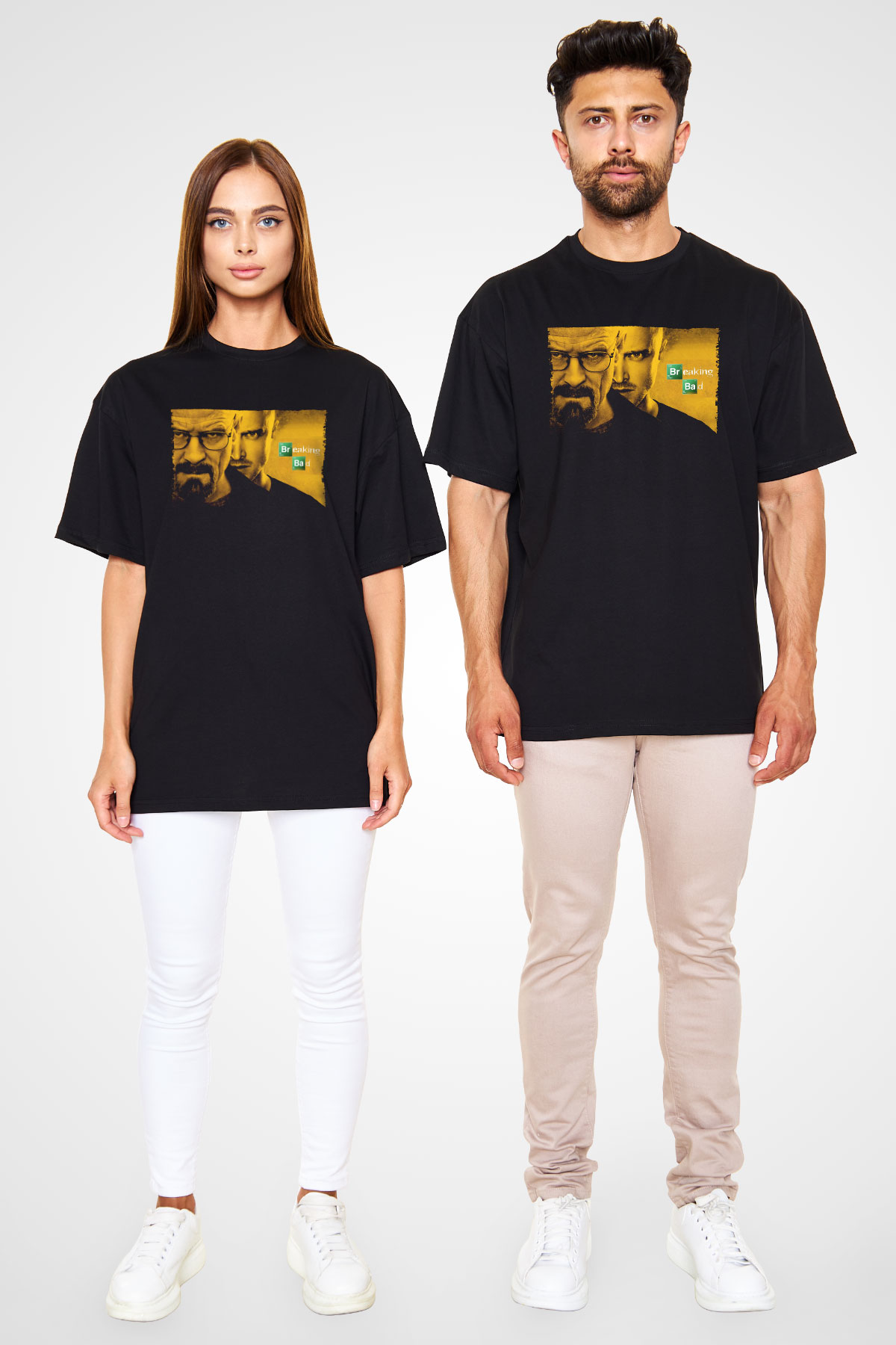 Unisex Breaking Bad Siyah Unisex Oversize Tshirt