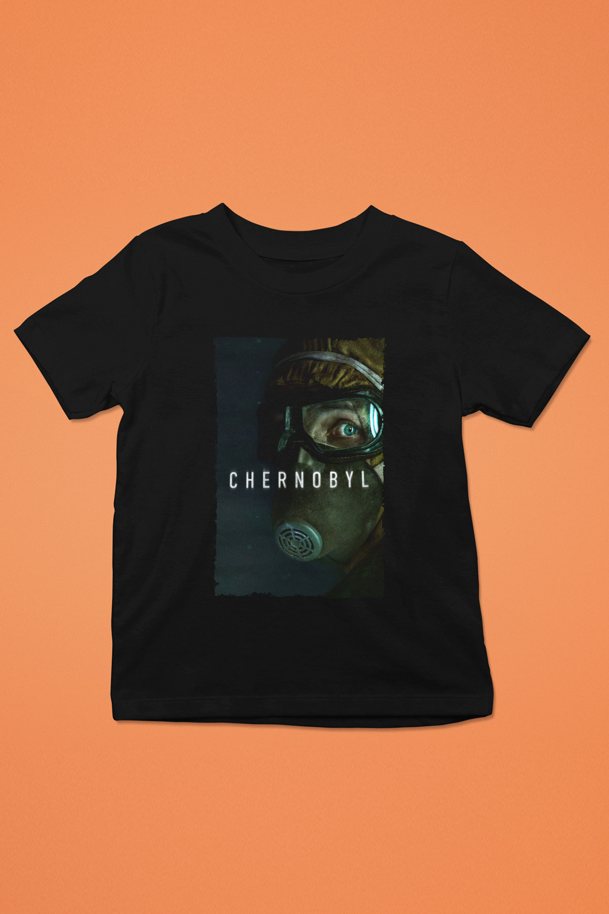 Unisex Chernobyl Baskılı Siyah Çocuk Tişört