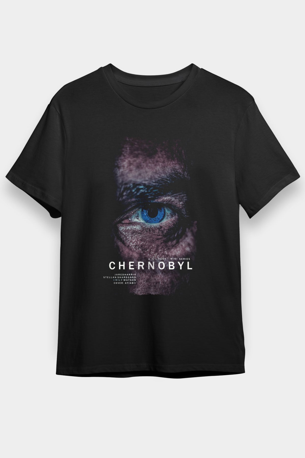 Unisex Chernobyl Baskılı Siyah Tshirt