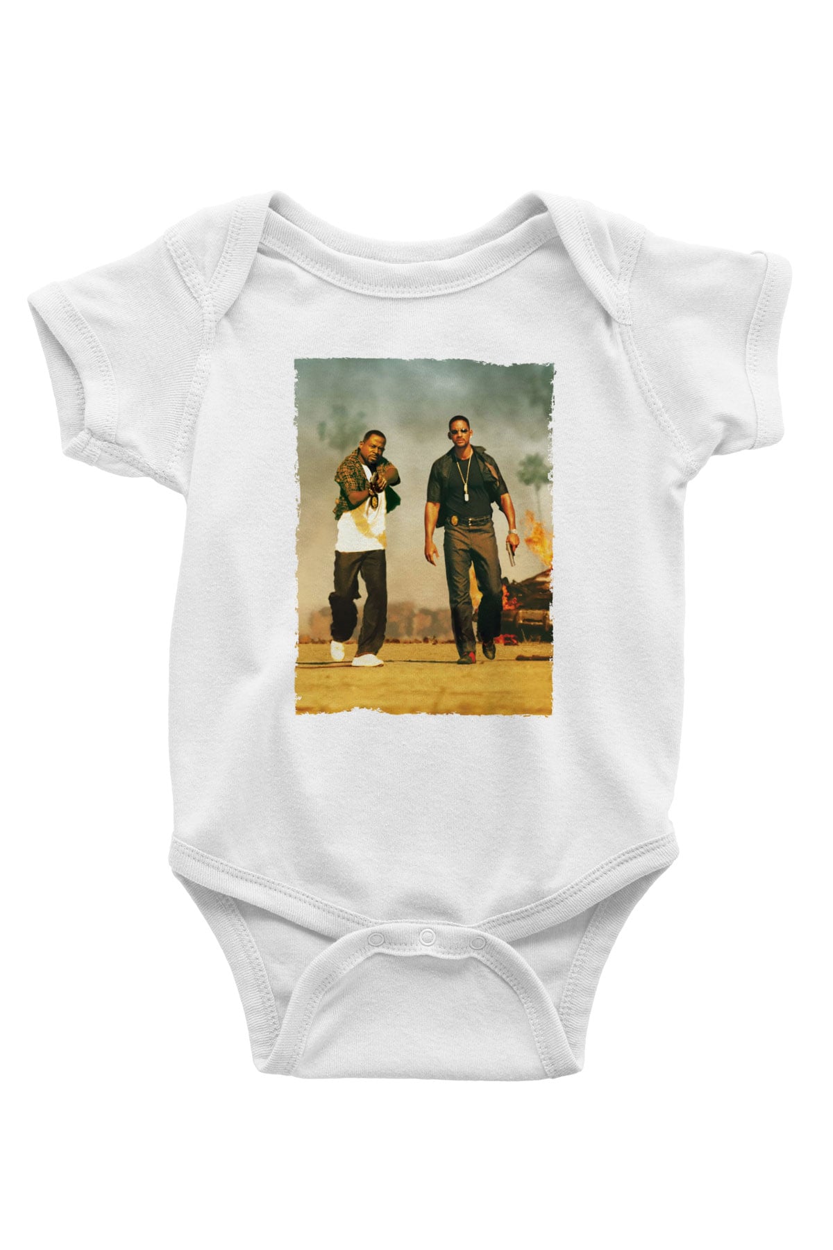 Unisex Çılgın İkili - Bad Boys Baskılı Bebek Body - Zıbın
