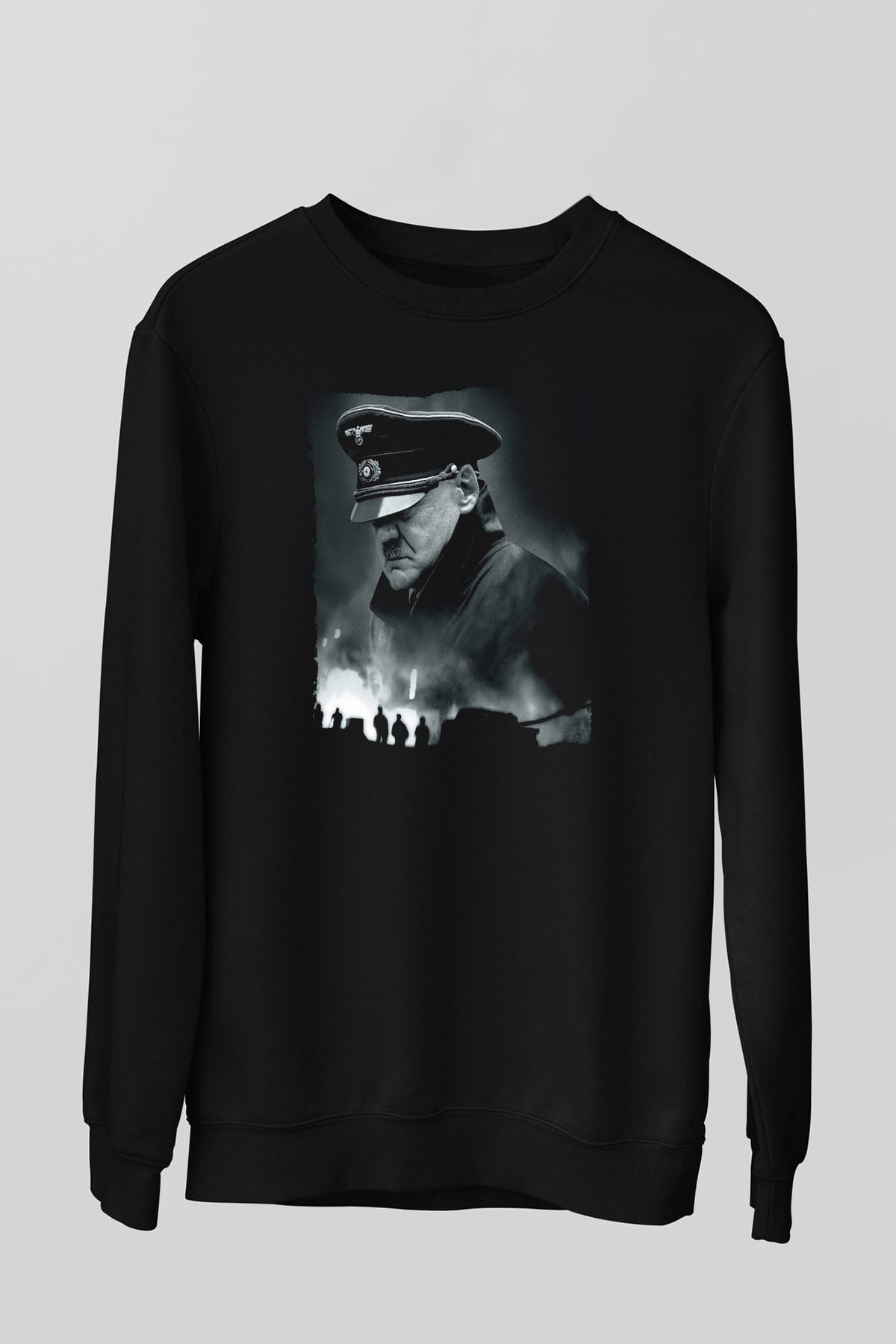 Unisex Çöküş (Downfall) Baskılı Siyah Sweatshirt