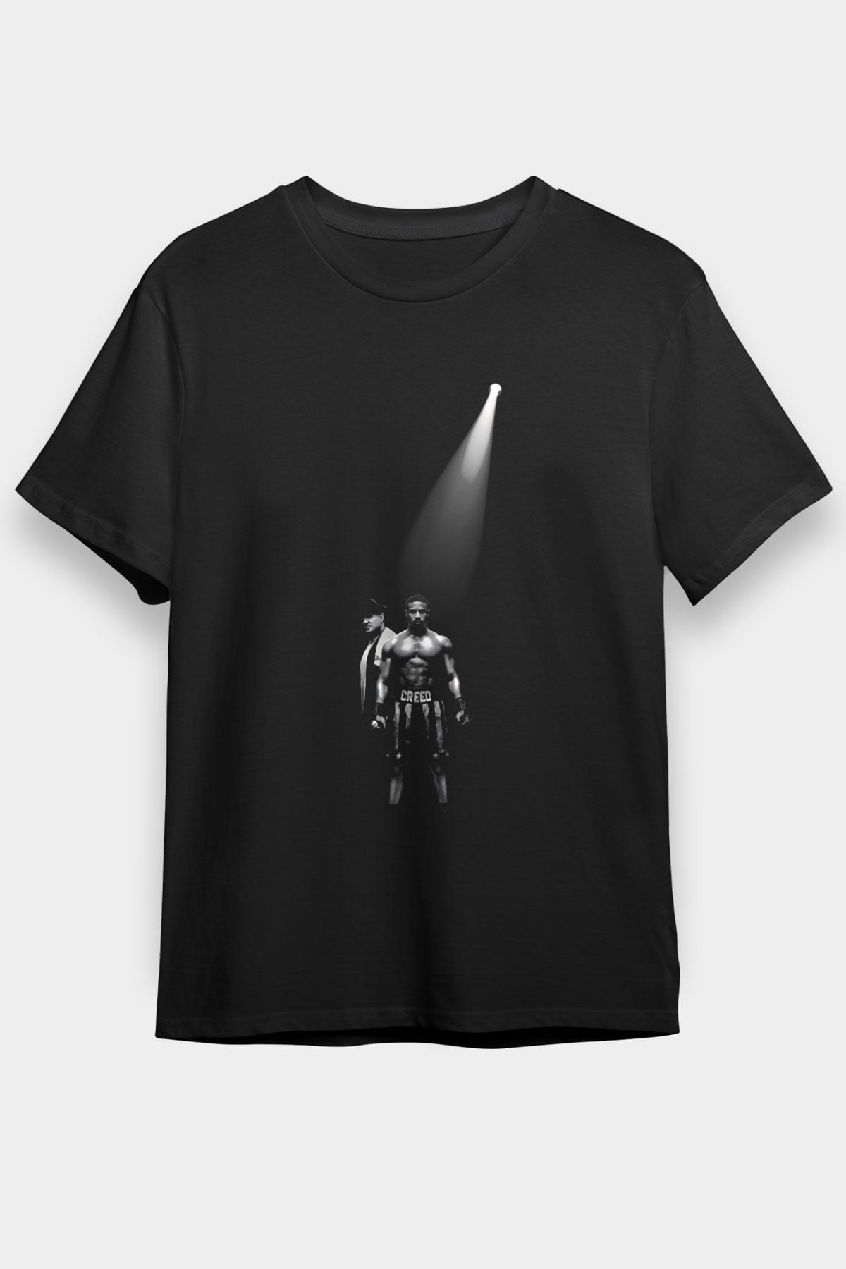 Unisex Creed II Efsane Yükseliyor Baskılı Siyah Tshirt