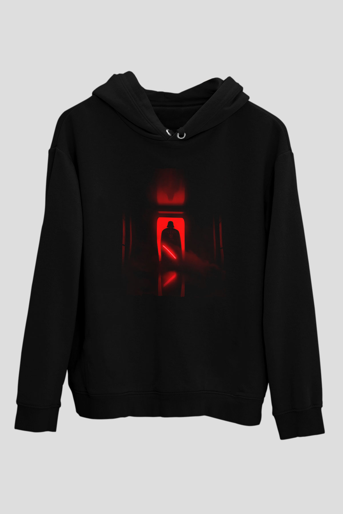 Unisex Darth Vader (Anakin Skywalker) Baskılı Siyah Kapüşonlu Sweatshirt