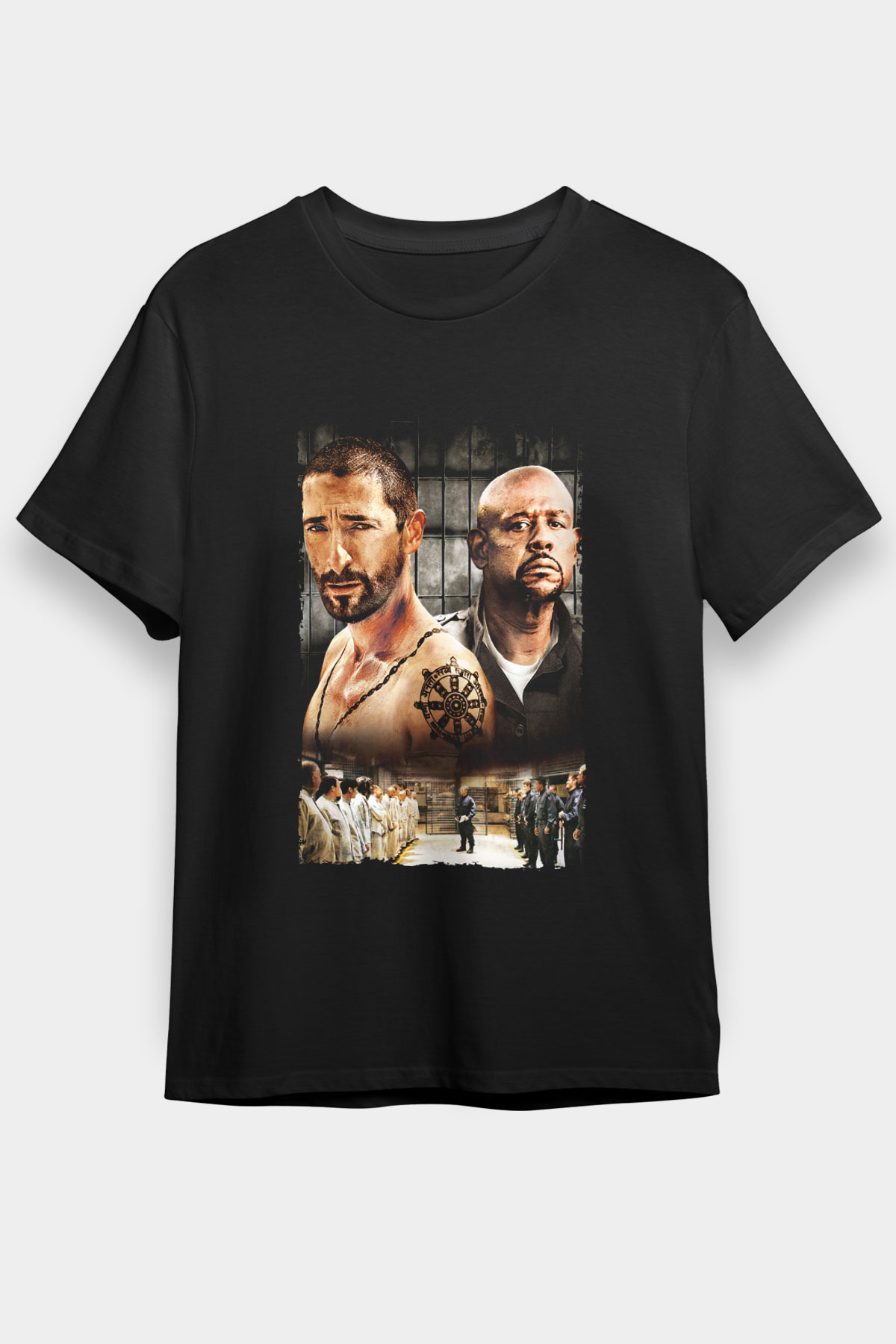 Unisex Deney (The Experiment) Baskılı Siyah T-Shirt