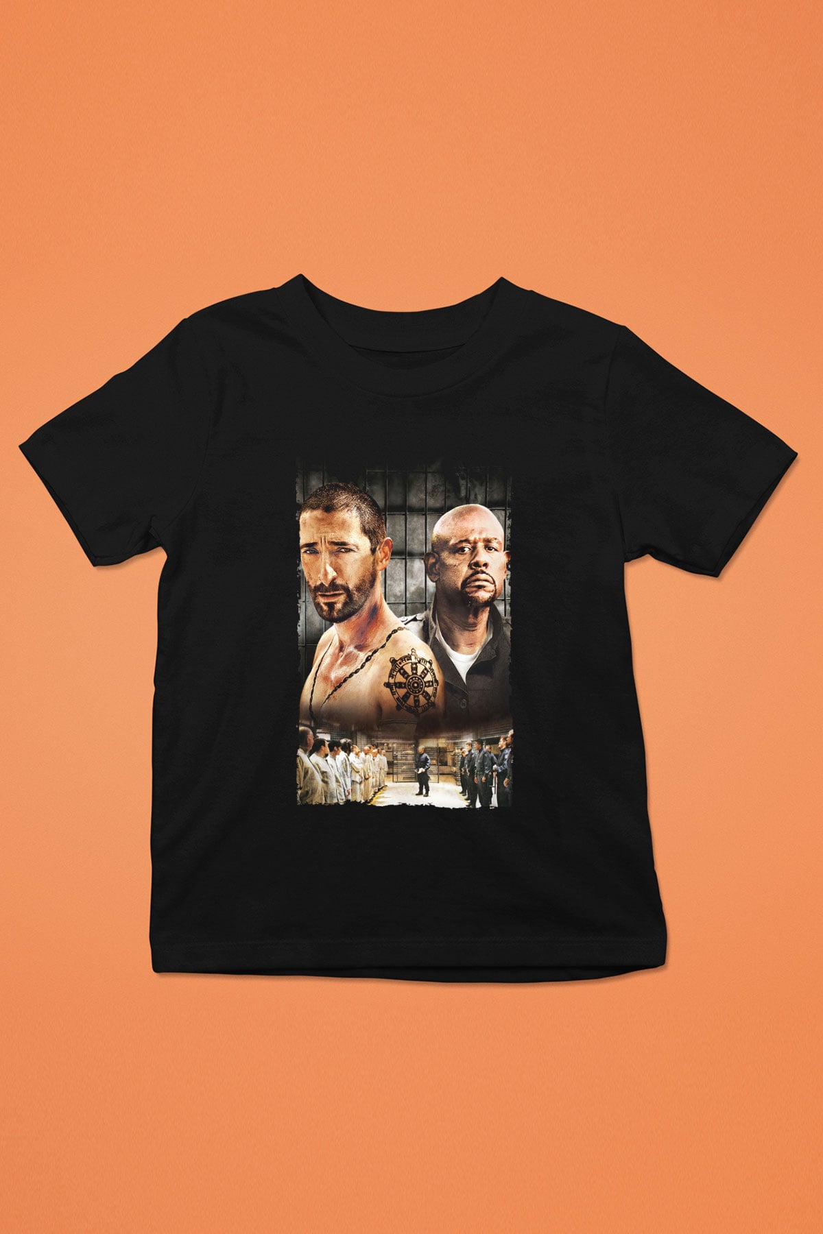 Unisex Deney (The Experiment) Baskılı Siyah Çocuk T-Shirt