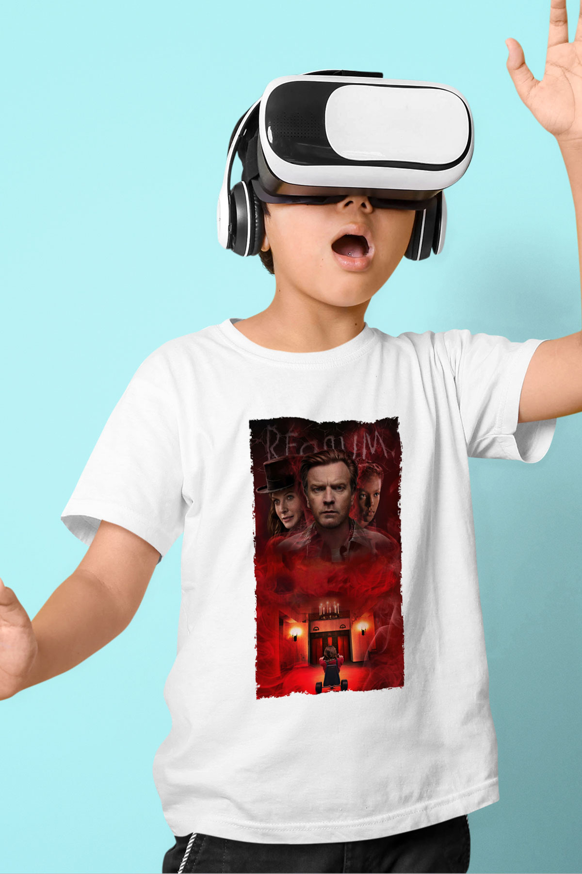 Unisex Doktor Uyku - Doctor Sleep Baskılı Beyaz Çocuk Tshirt
