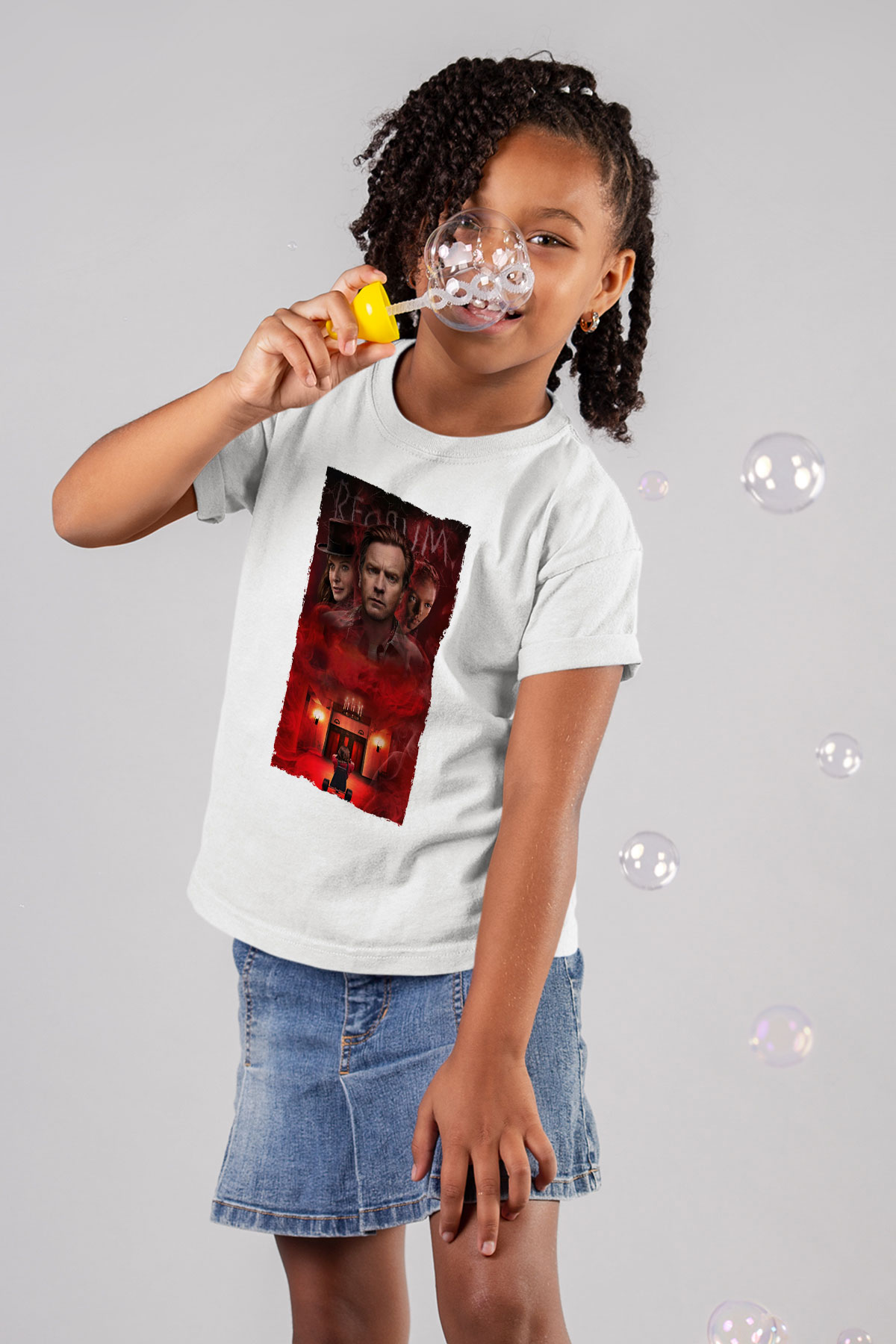 Unisex Doktor Uyku - Doctor Sleep Baskılı Beyaz Çocuk Tshirt