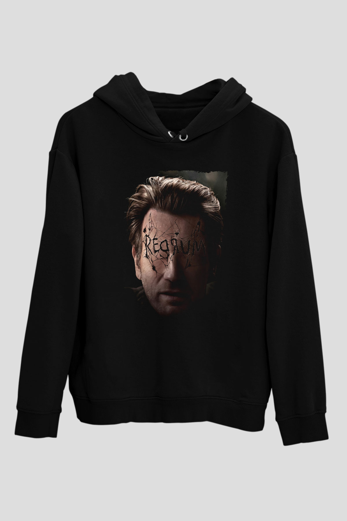 Unisex Doktor Uyku (Doctor Sleep) Baskılı Siyah Kapüşonlu Sweatshirt