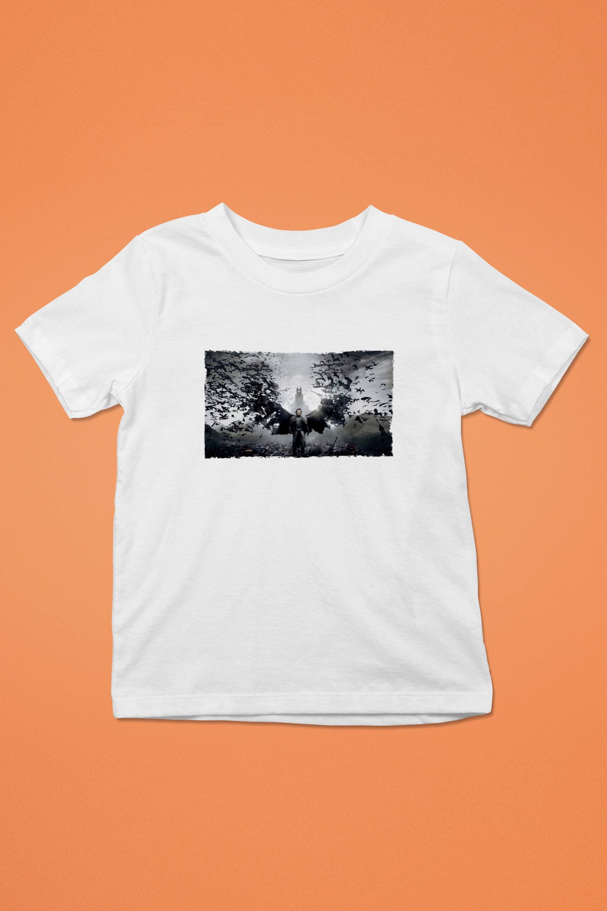 Unisex Dracula Untold Baskılı Beyaz Çocuk Tshirt