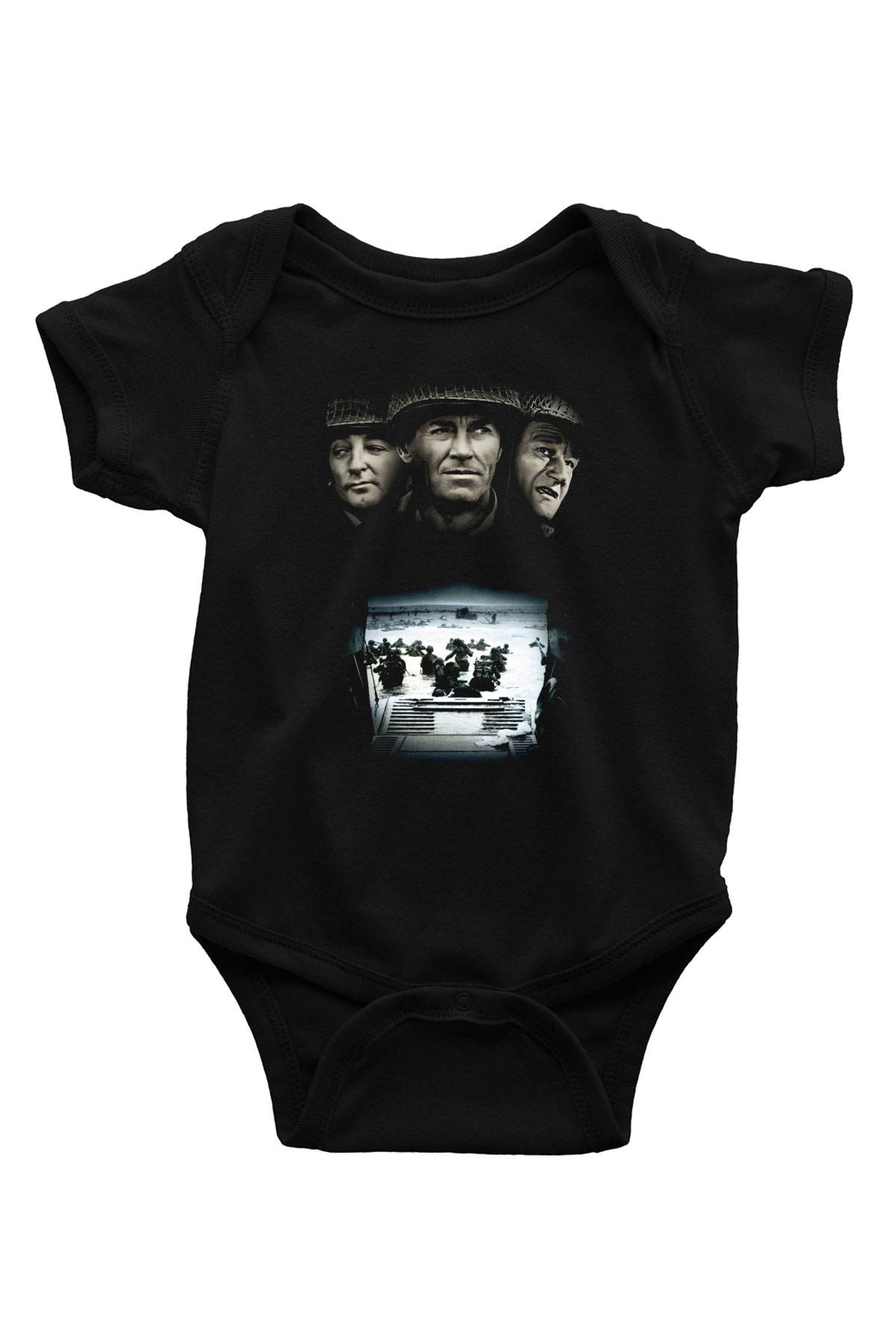 Unisex En Uzun Gün (The Longest Day) Baskılı Siyah Bebek Body - Zıbın