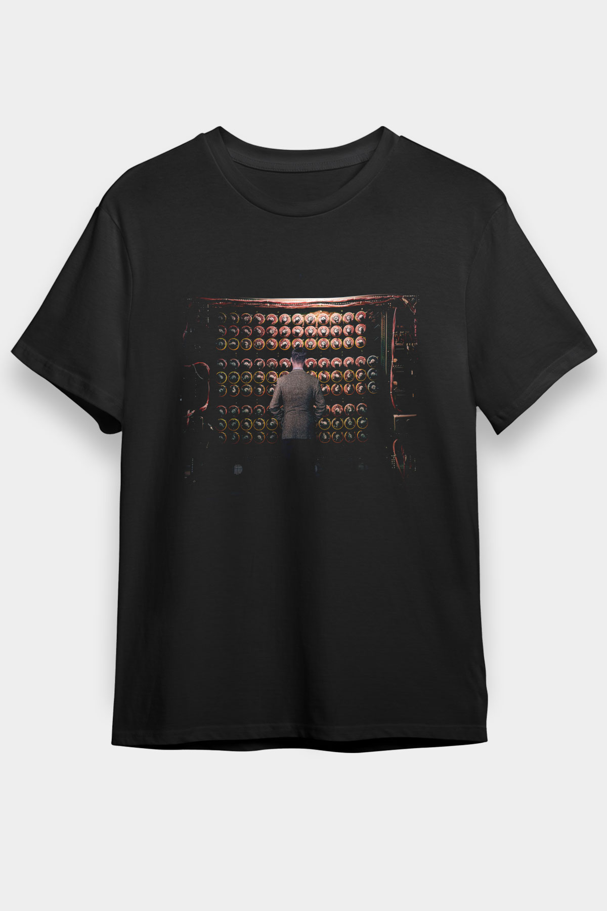 Unisex Enigma (The Imitation Game) Baskılı Siyah T-Shirt