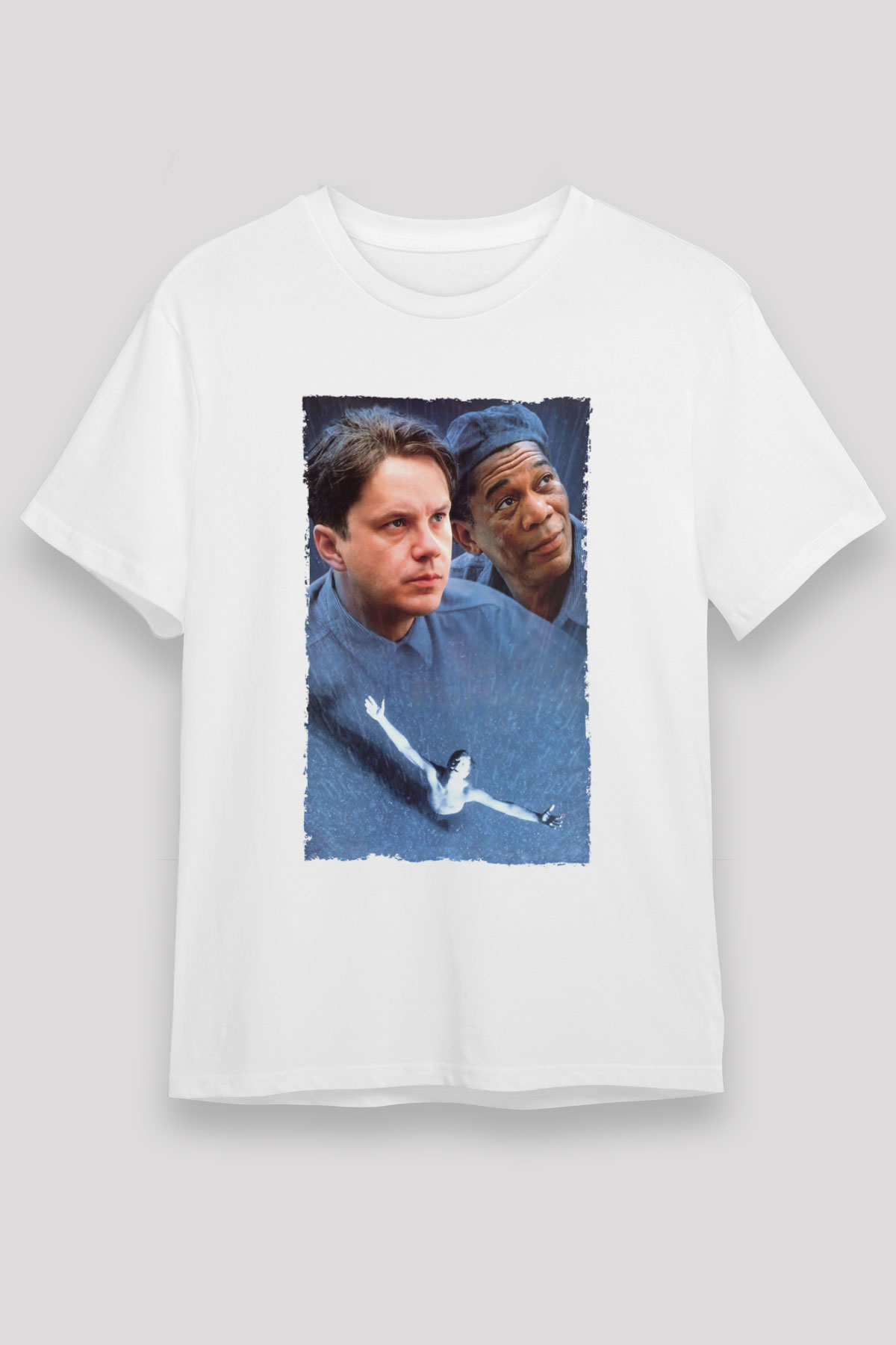 Unisex Esaretin Bedeli (The Shawshank Redemption) Baskılı Beyaz Tişört