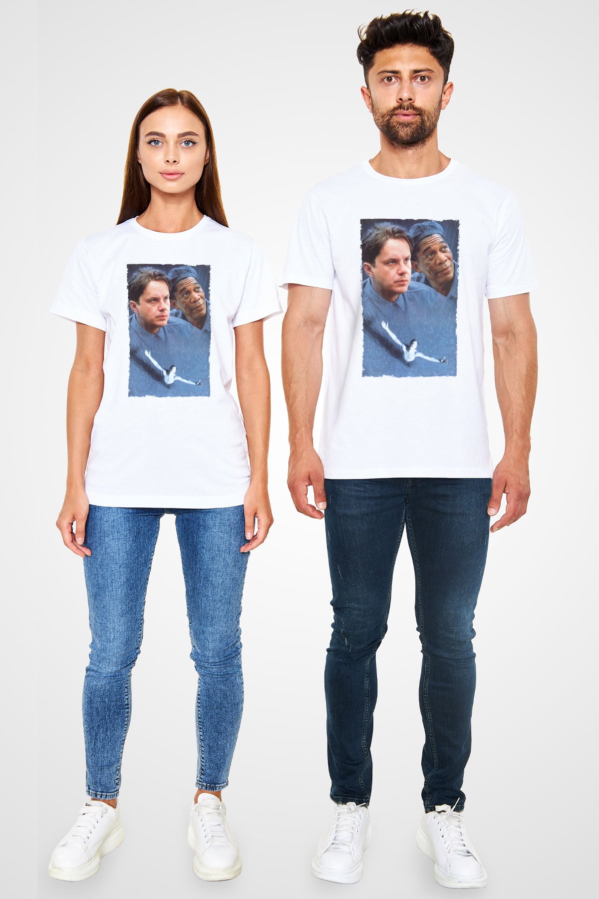 Unisex Esaretin Bedeli (The Shawshank Redemption) Baskılı Beyaz Tişört