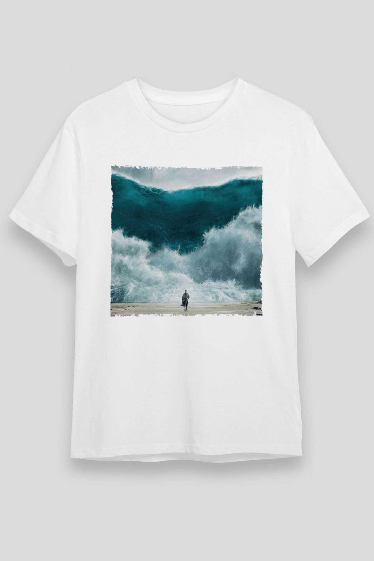 Unisex Exodus Gods and Kings Baskılı Beyaz Tshirt