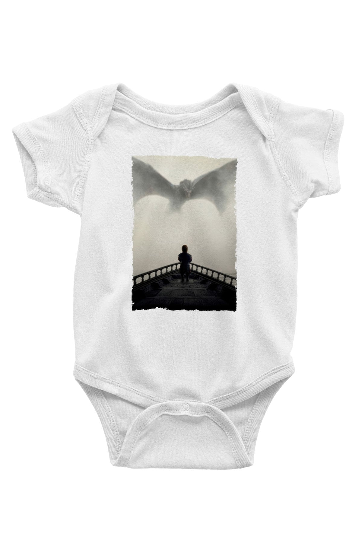 Unisex Game of Thrones Baskılı Bebek Body - Zıbın