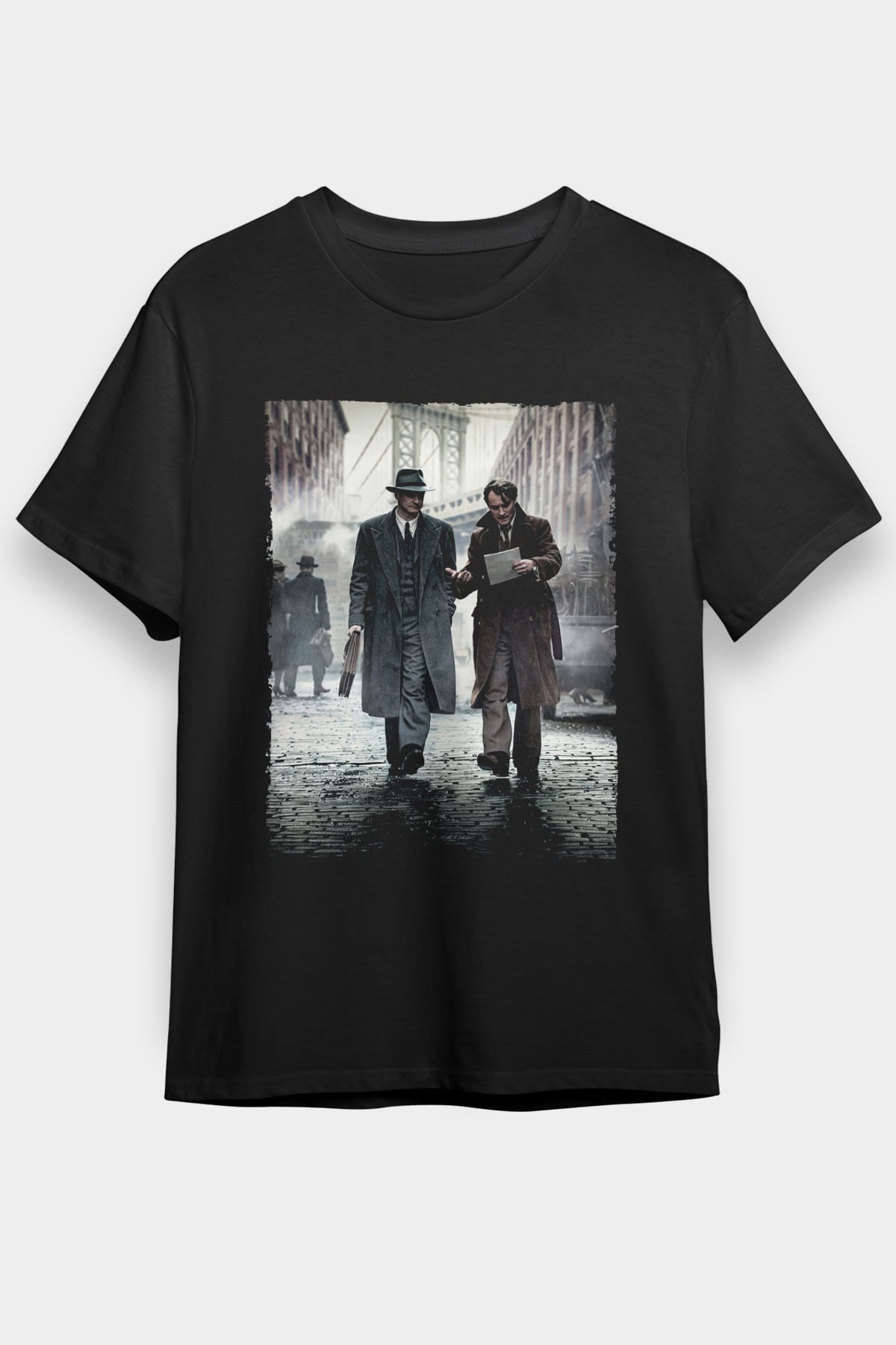Unisex Genius Baskılı Siyah Tshirt