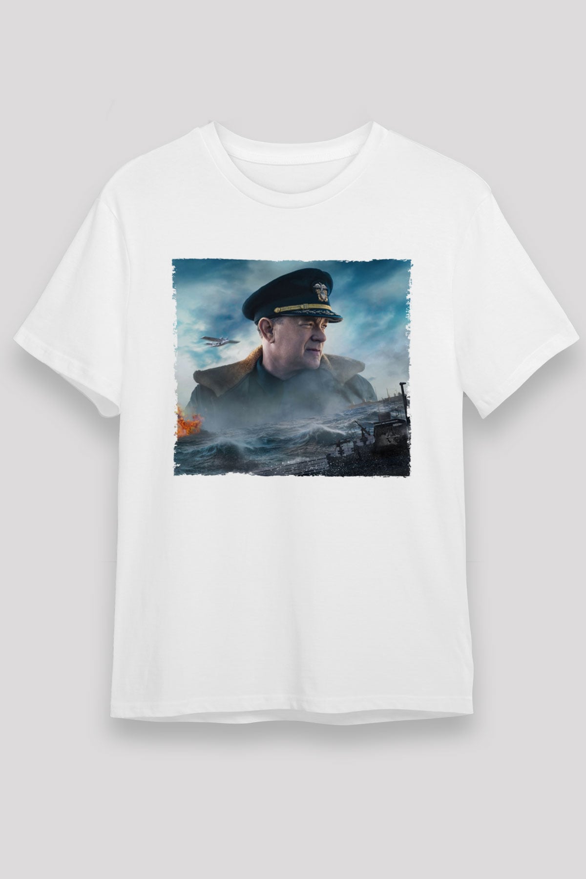 Unisex Greyhound Baskılı Beyaz T-shirt