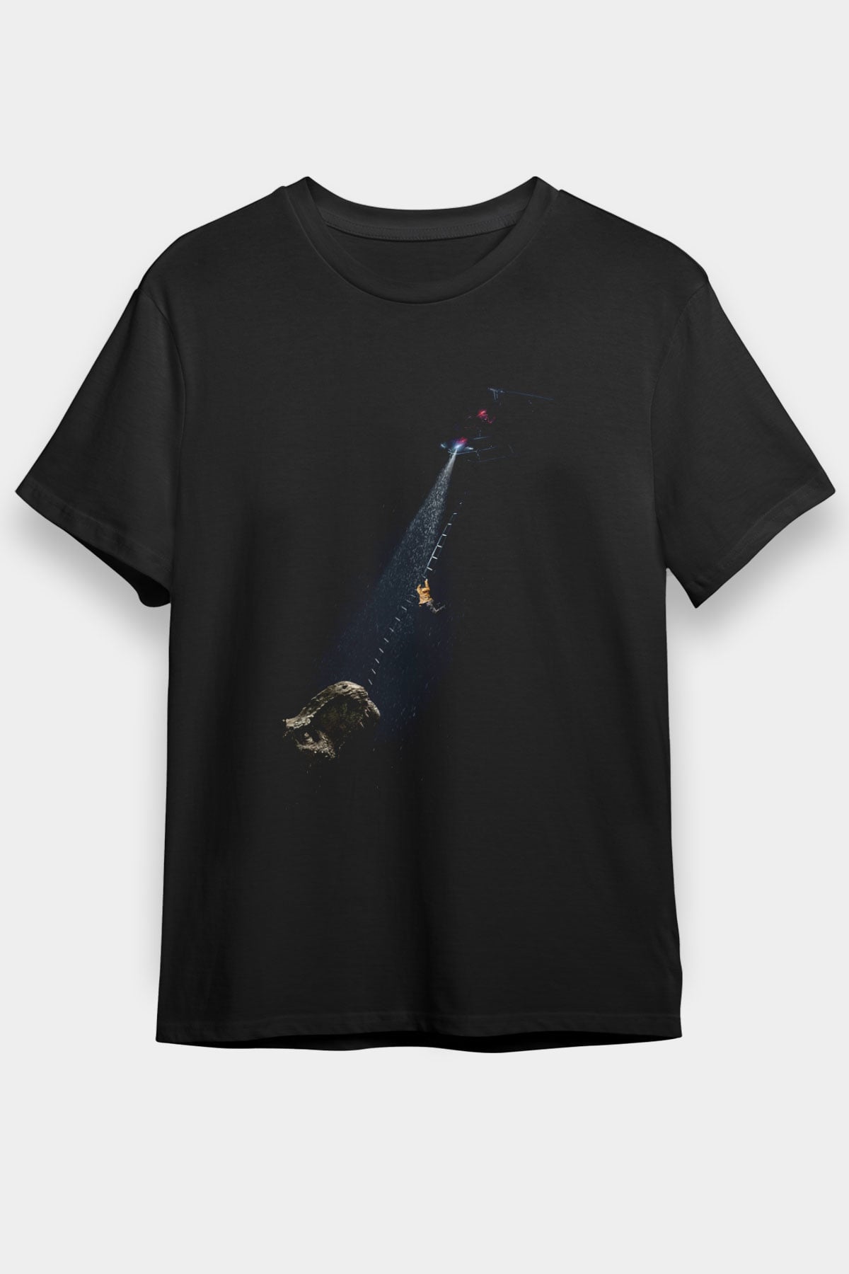 Unisex Hâkimiyet (Jurassic World Dominion) Baskılı Siyah T-Shirt