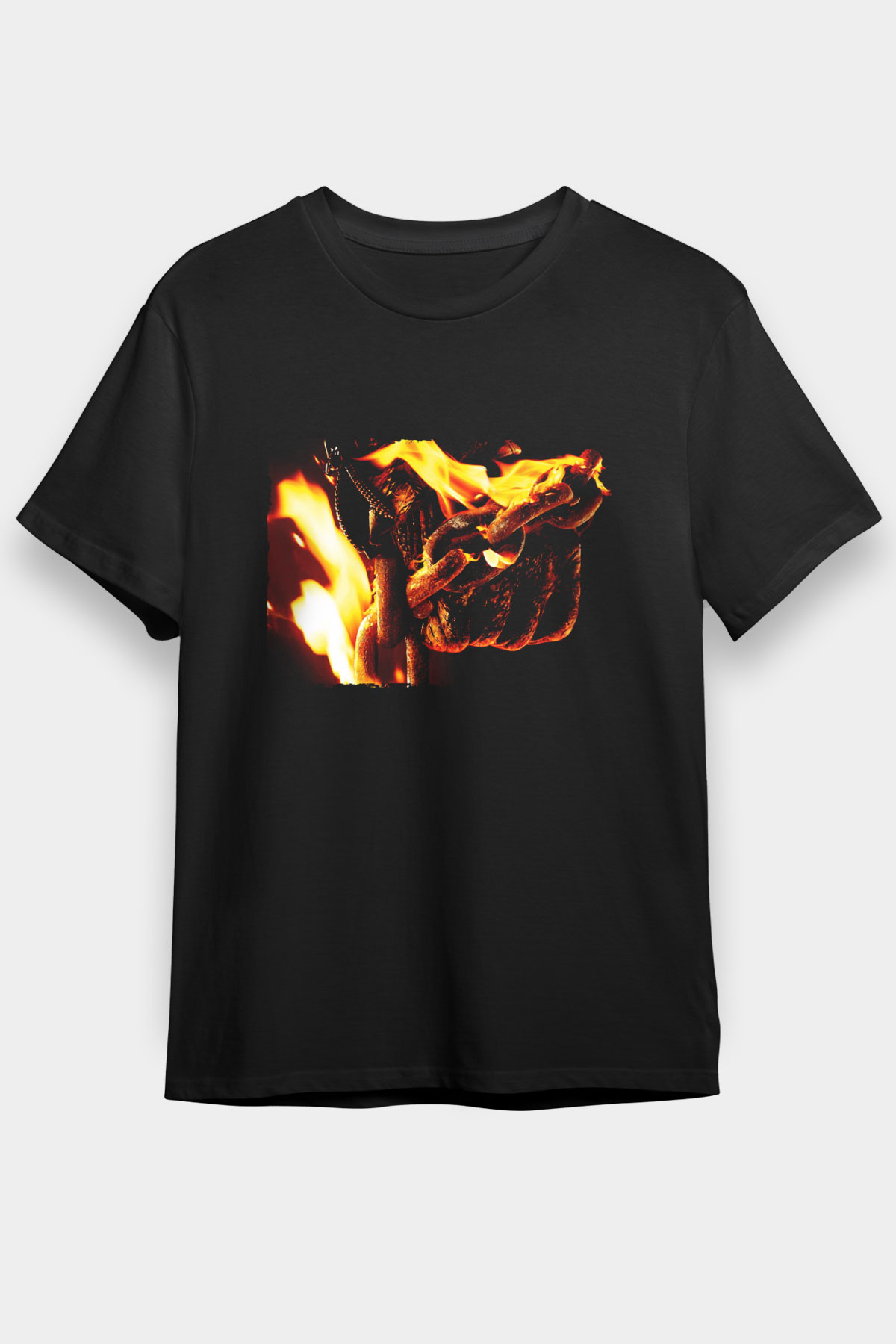 Unisex Hayalet Sürücü 2 İntikam Ateşi (Ghost Rider Spirit of Vengeance) Baskılı Siyah Tişört