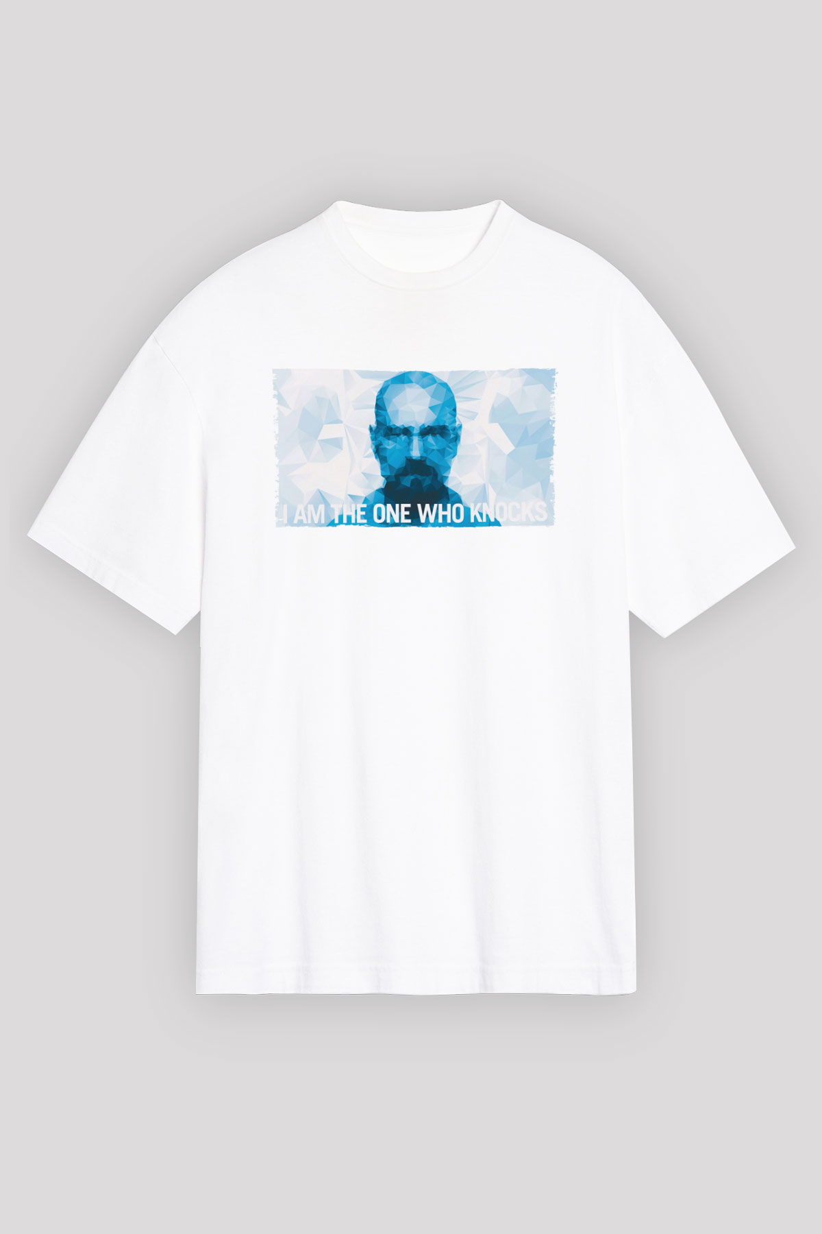 Unisex Heisenberg - Breaking Bad Baskılı Beyaz Oversize Tişört